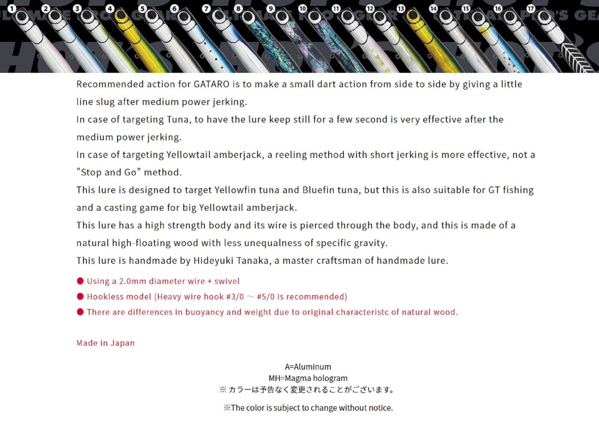 Hots Keiko Ocean Gataro 200 Floating Lure Holo Tobiuo (2895)