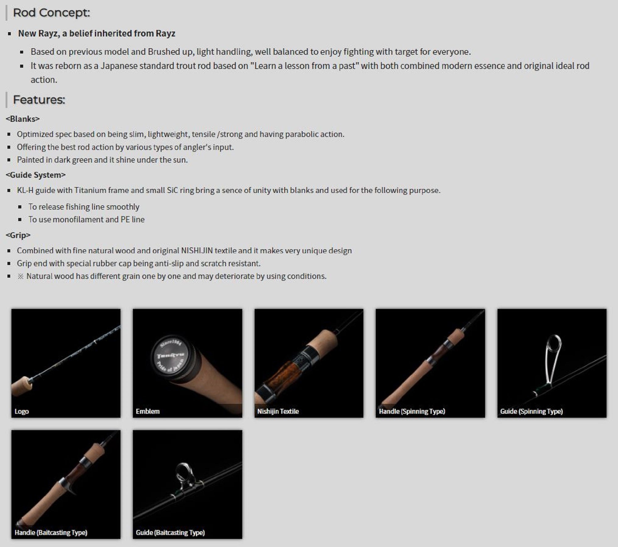 Tenryu Rod Spinning Rayz RZ 6102S-LML " Super Yamame " (1584)