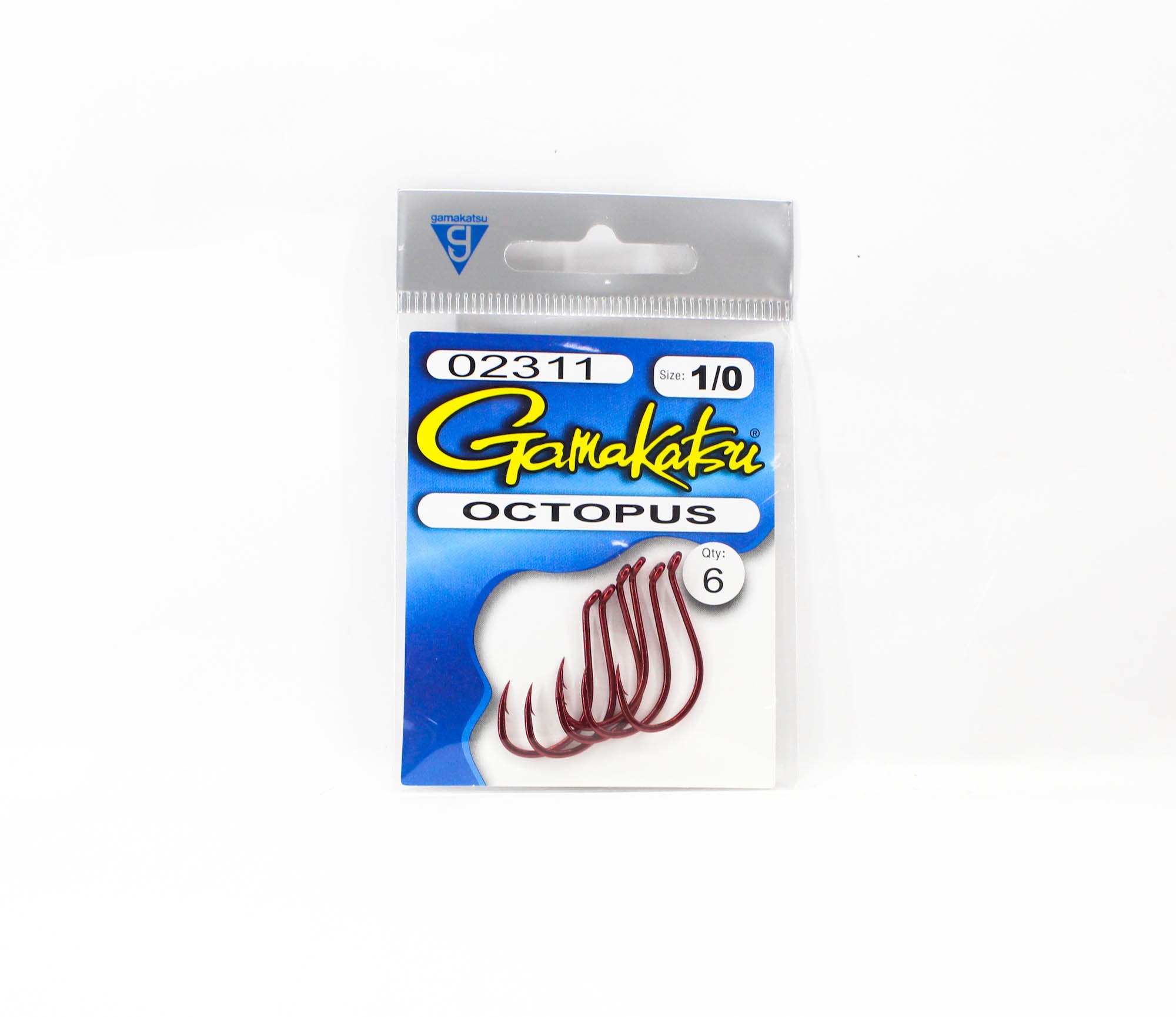 Gamakatsu Octopus Hook Red Size 1/0 ,6 Per pack (1200)