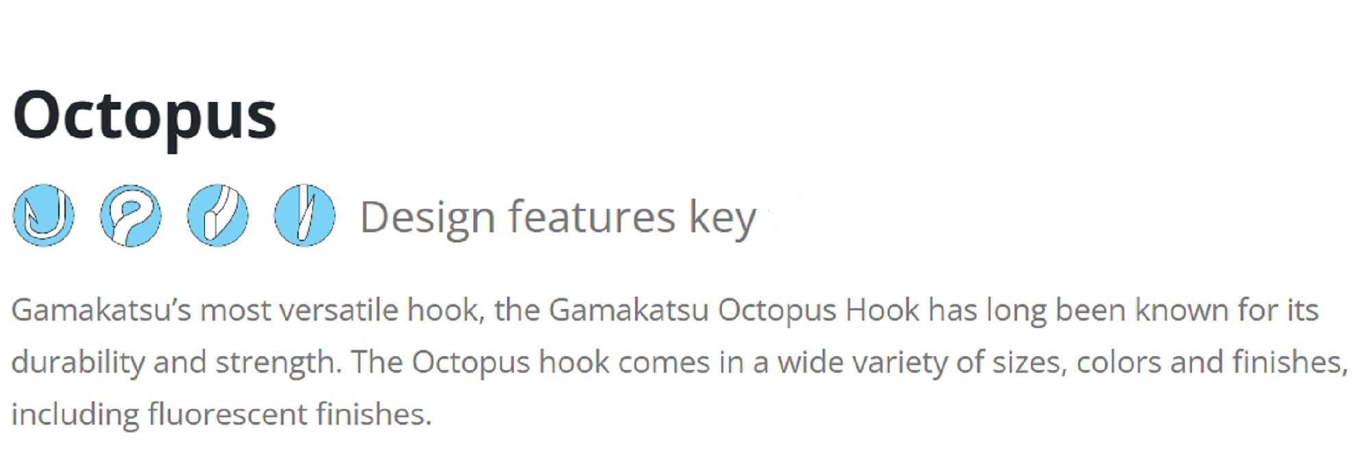 Gamakatsu 02408 Octopus NSB Hook Size 4 , 10 per pack (5055)