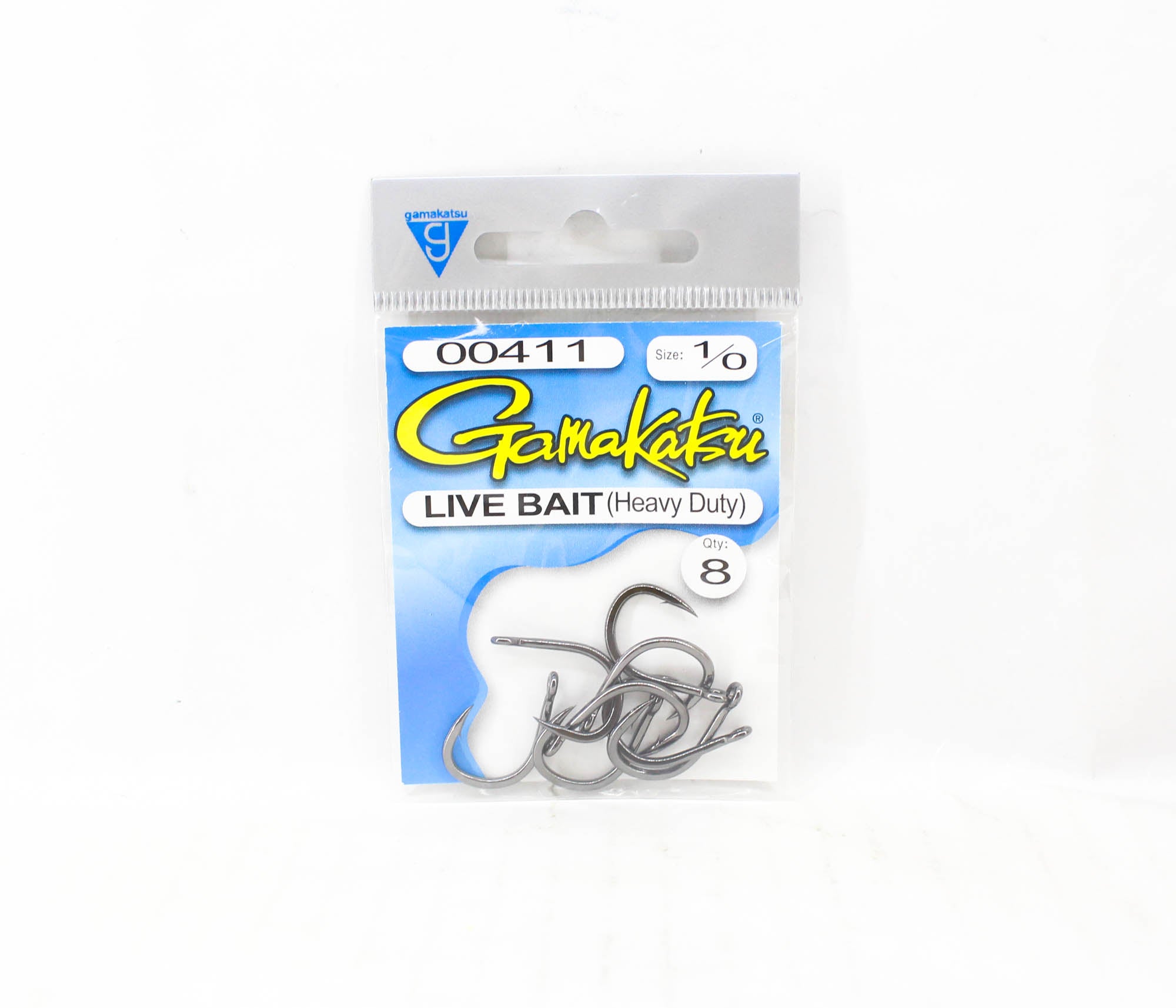 Gamakatsu Live Bait Heavy Duty Size 1/0 ,8 Per pack (5420)