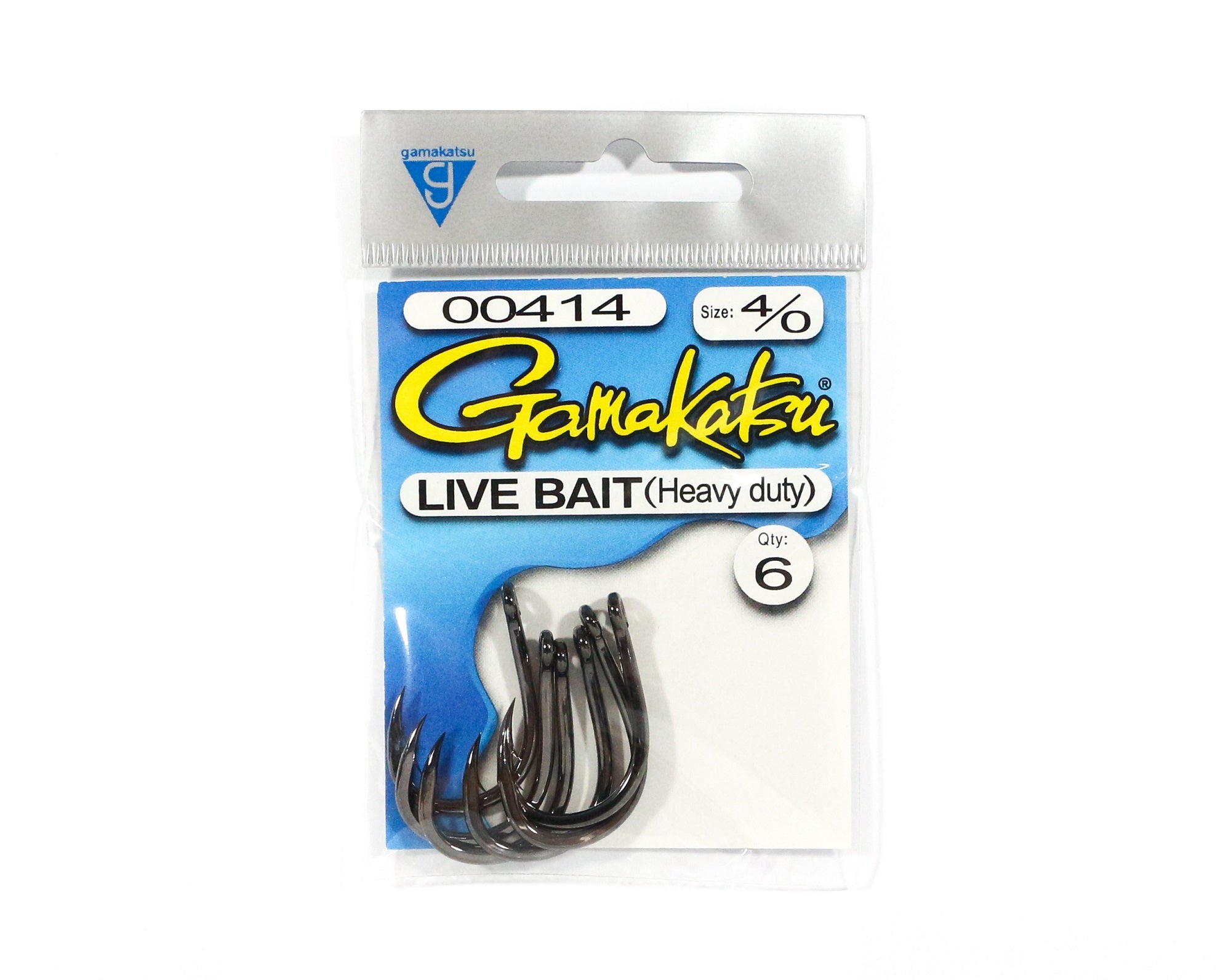 Gamakatsu Live Bait Heavy Duty Size 4/0 ,6 Per pack (5451)