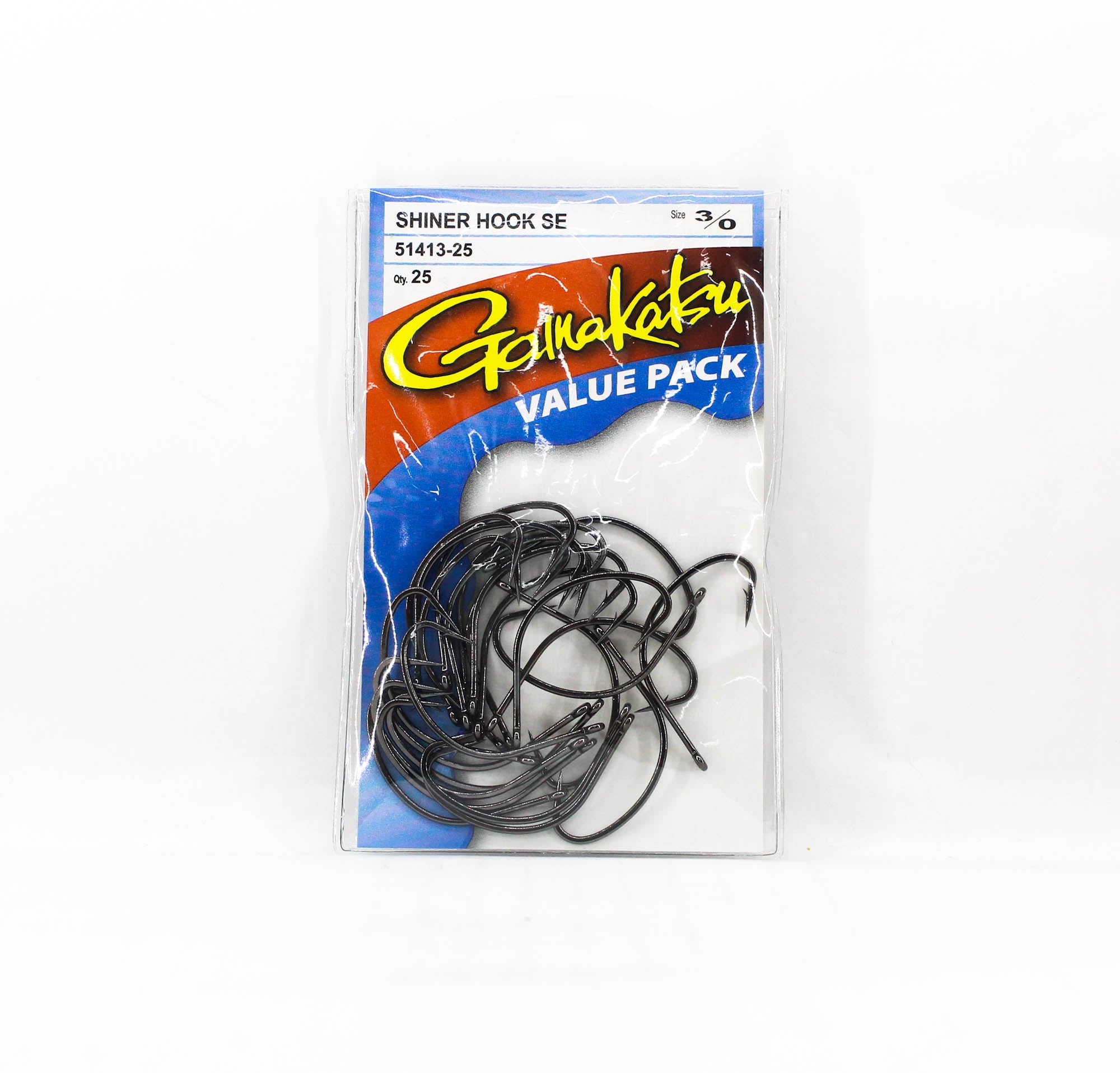 Gamakatsu 51413 Shiner Hook SE NSB Size 3/0, 25 Per Pack (4183)
