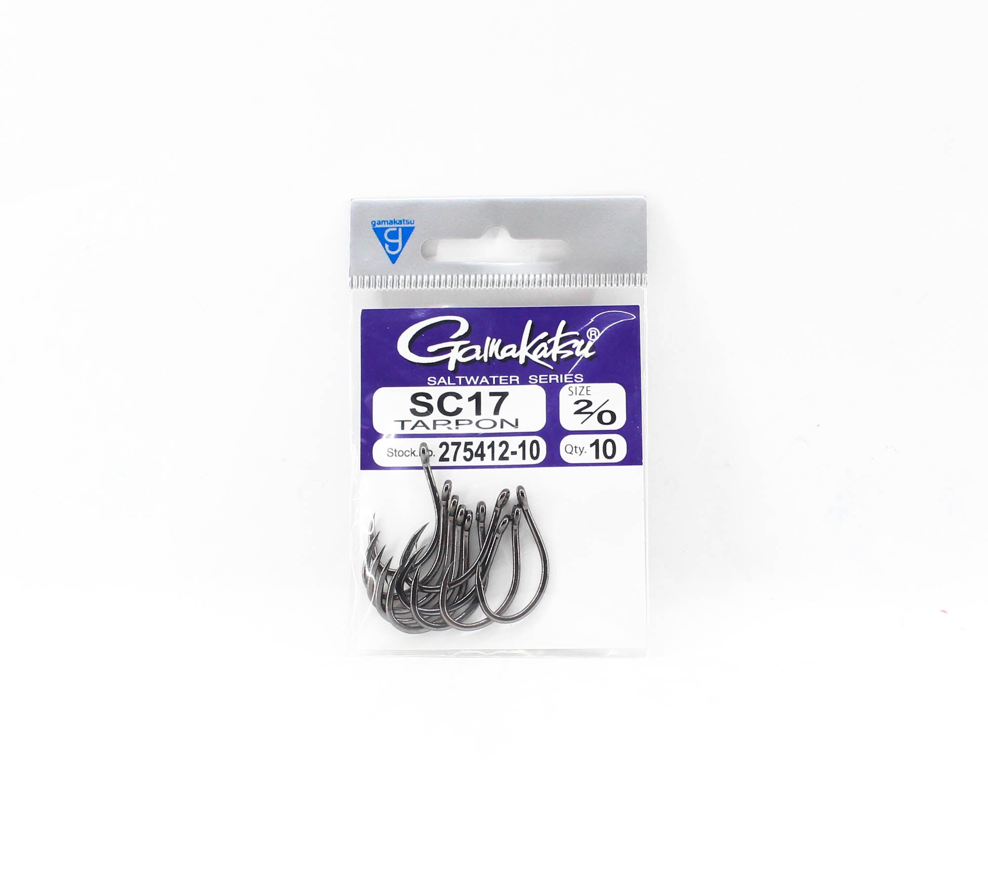 Gamakatsu 275412 SC17 Tarpon Hook Black Size 2/0 , 10 Per pack (9300)