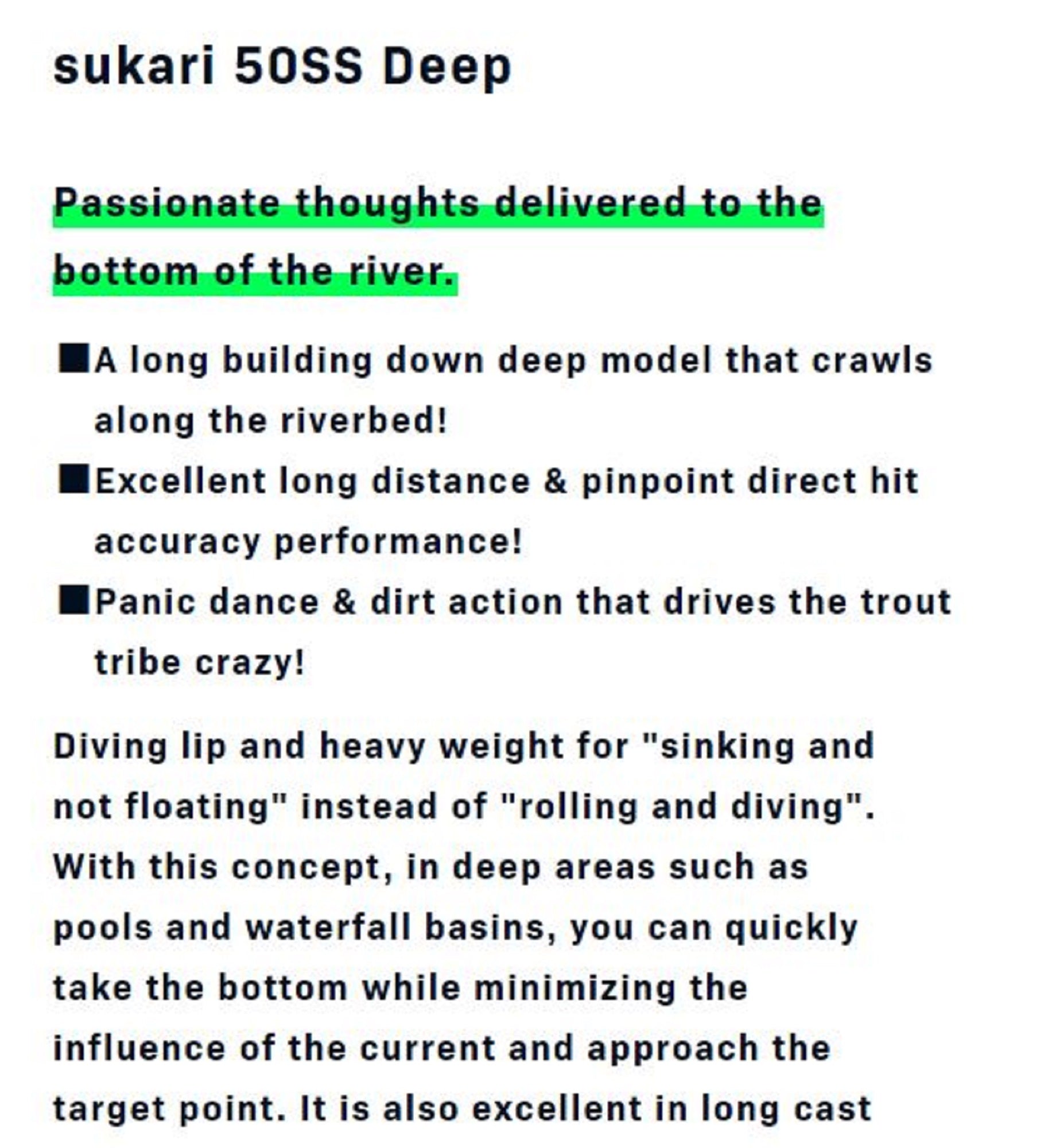 Sale Ima Sukari 50SS Deep Sinking Lure 116 (8267)