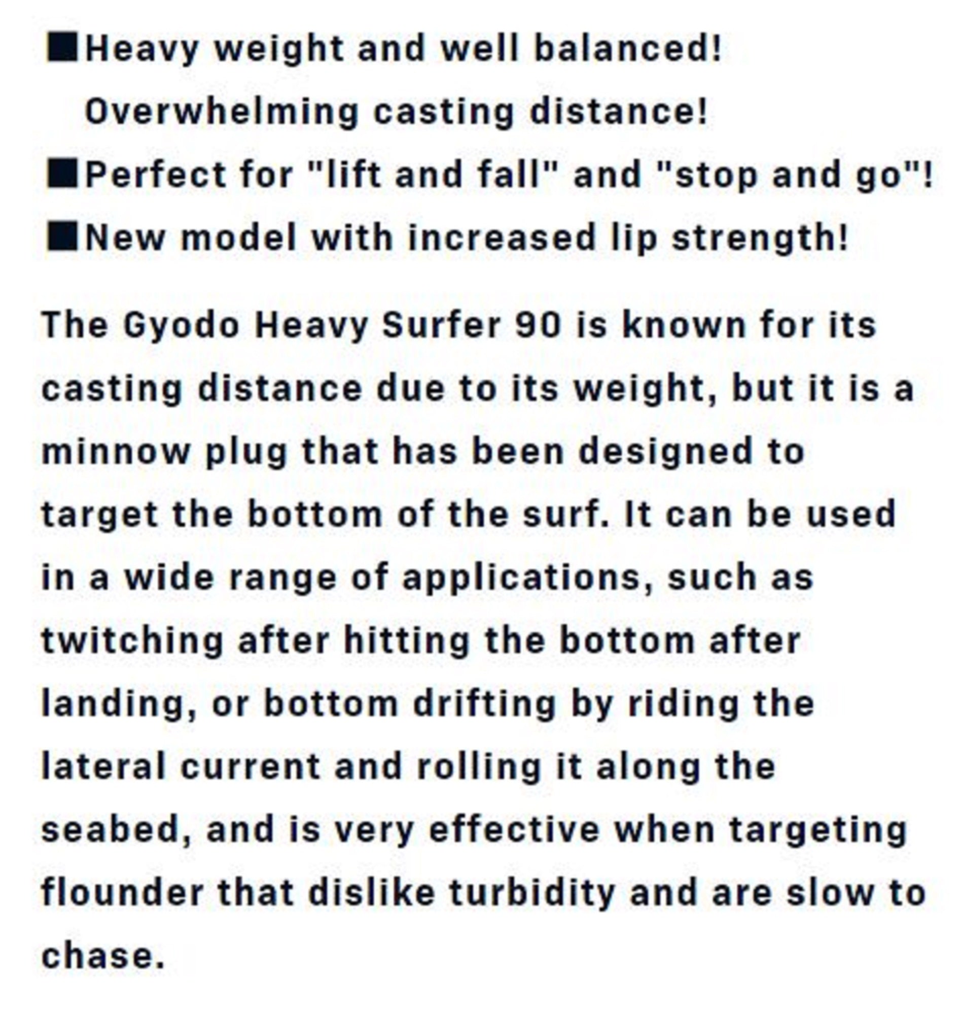 Ima Gyodo Heavy Surfer 90 Sinking Lure 104 (8631)