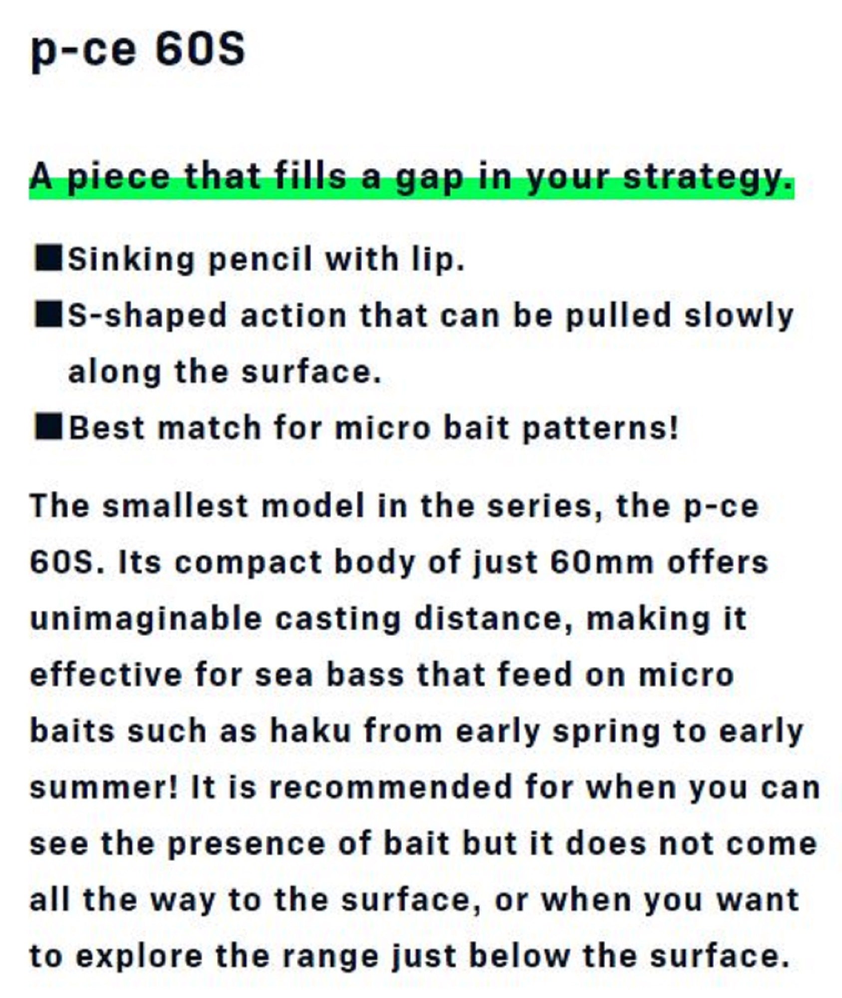 Sale Ima PCE 60S Sinking Lure 001 (4693)