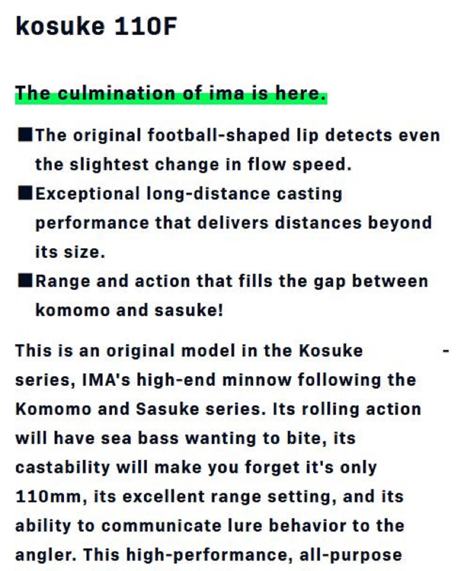 Sale Ima Kosuke 110F Floating Lure 004 (2758)