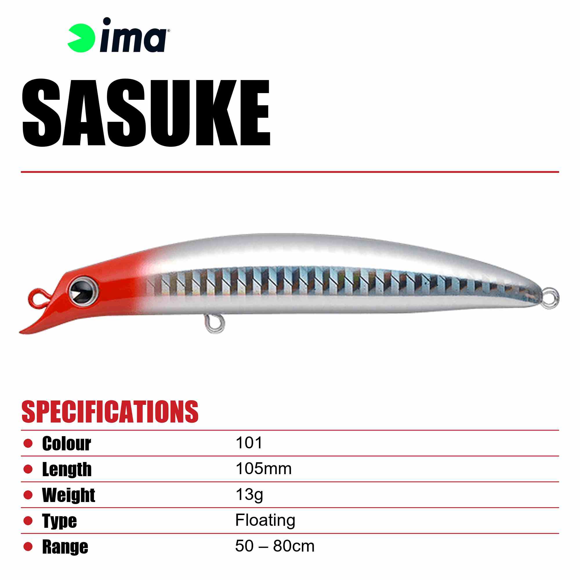 Ima Sasuke 105 mm Floating Lure 101 (5488)