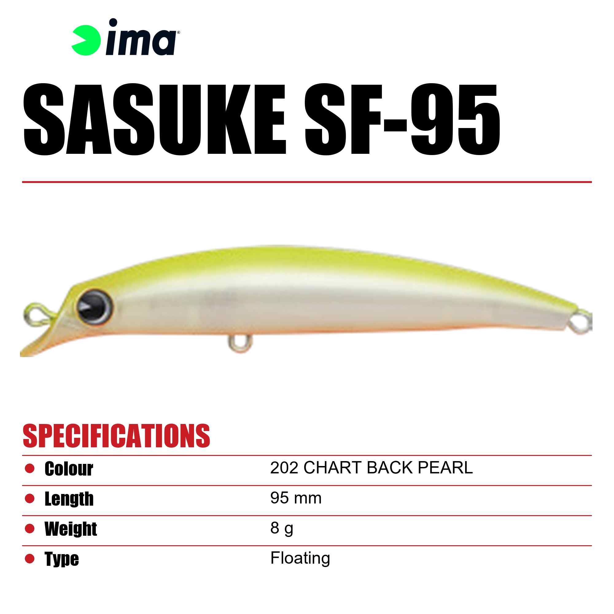 Ima Sasuke SF 95 mm Floating Lure 202 (5754)