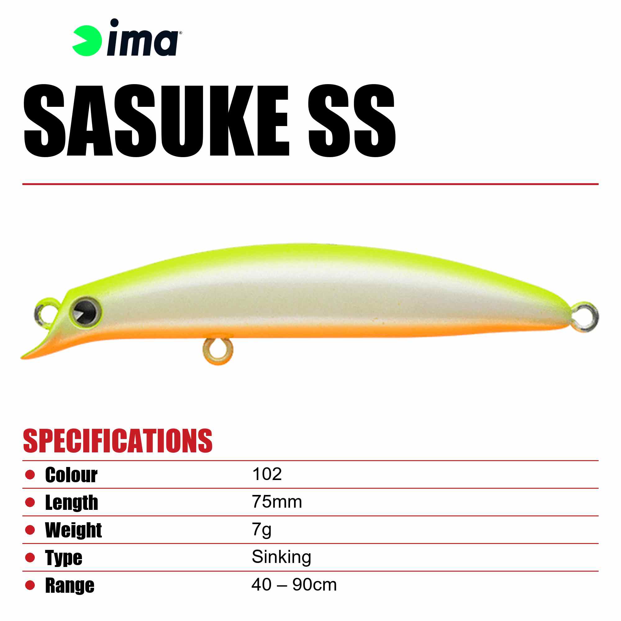 Ima Sasuke SS 75 mm Sinking Lure 102 (6256)
