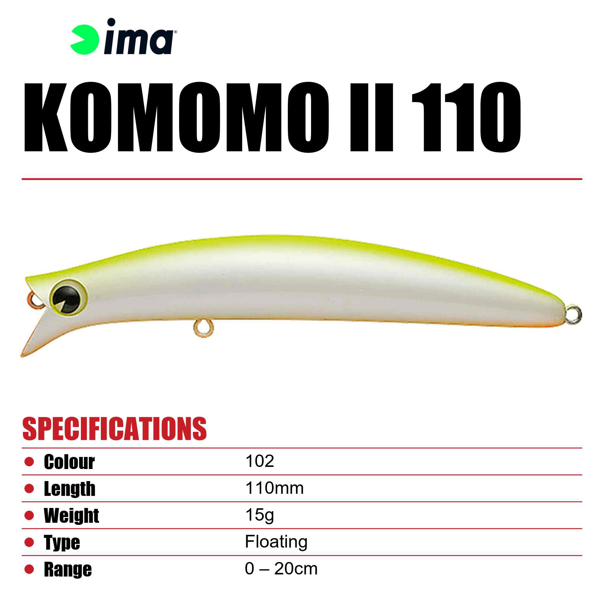 Ima komomo II 110 Floating Lure 102 (8113)