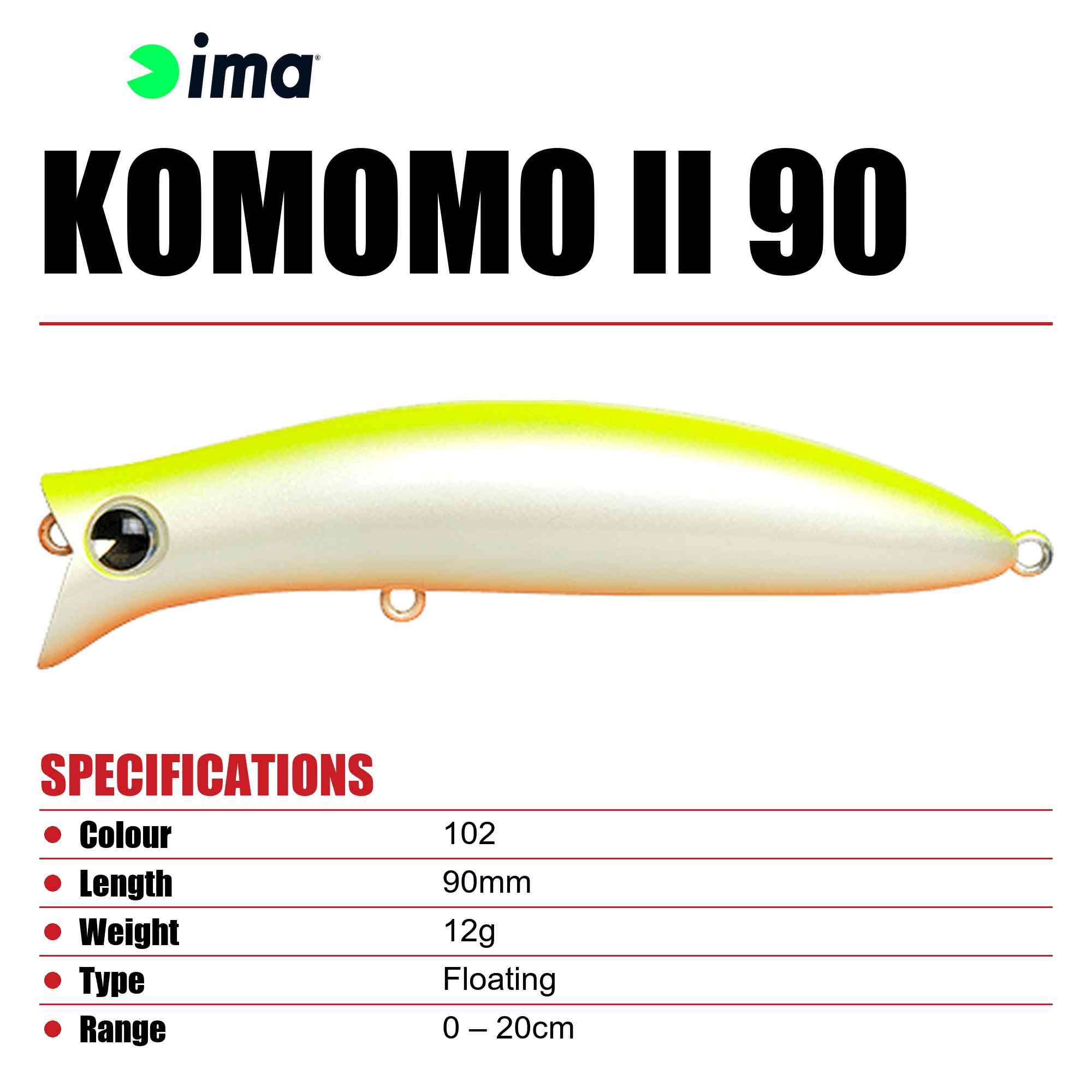 Ima Komomo II 90 Floating Lure 102 (8250)
