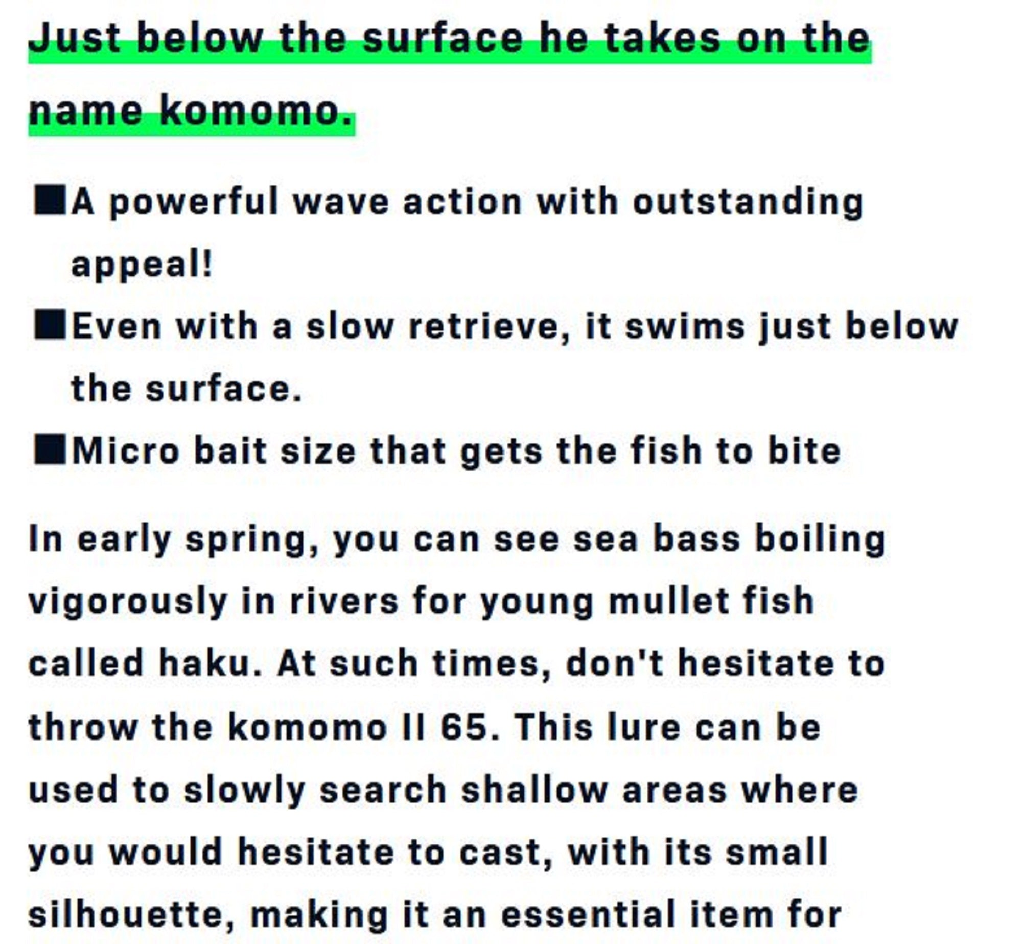 Ima komomo II 65 Floating Lure 105 (8441)