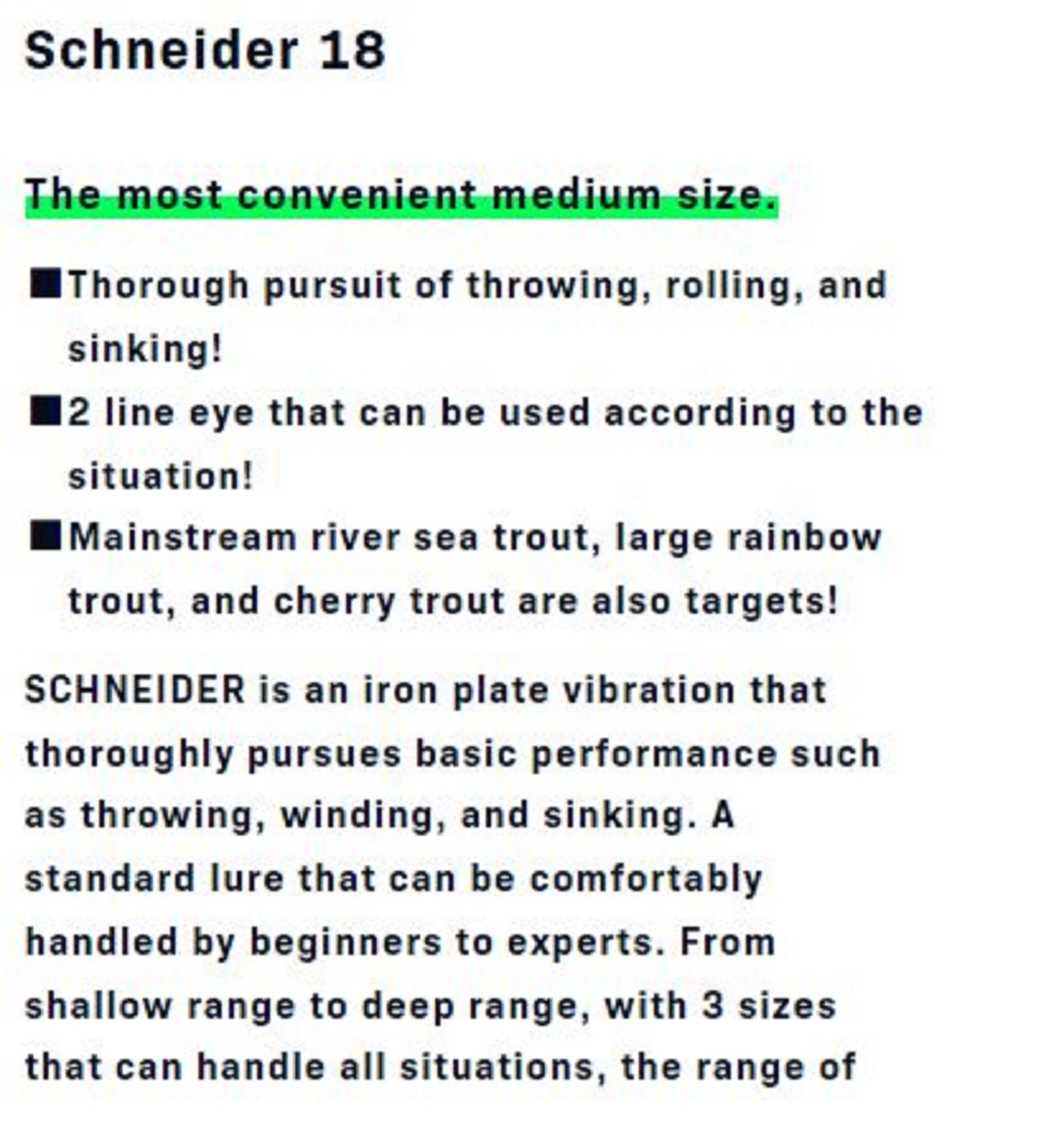 Ima Schneider 18 Metal Vibration 18 grams Sinking Lure 012 (9989)