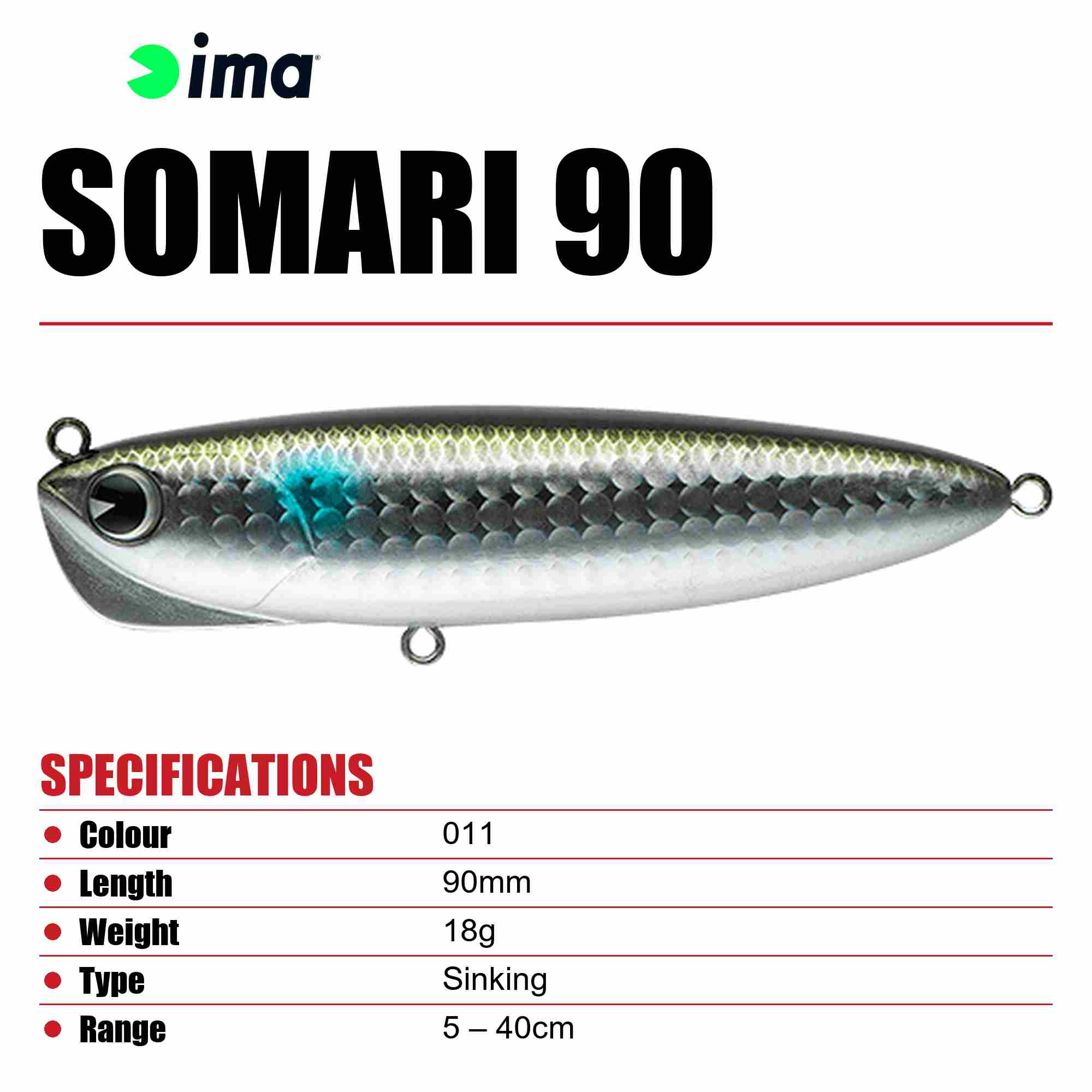 Ima Somari 90 Sinking Lure 011 (7250)