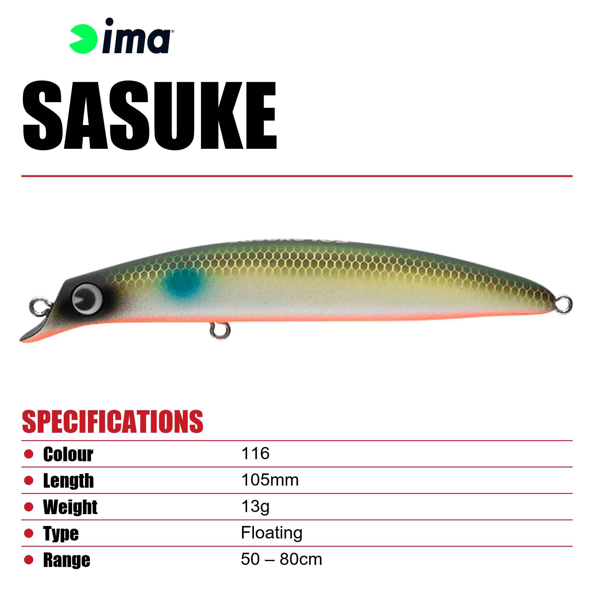 Ima Sasuke 105 mm Floating Lure 116 (2987)