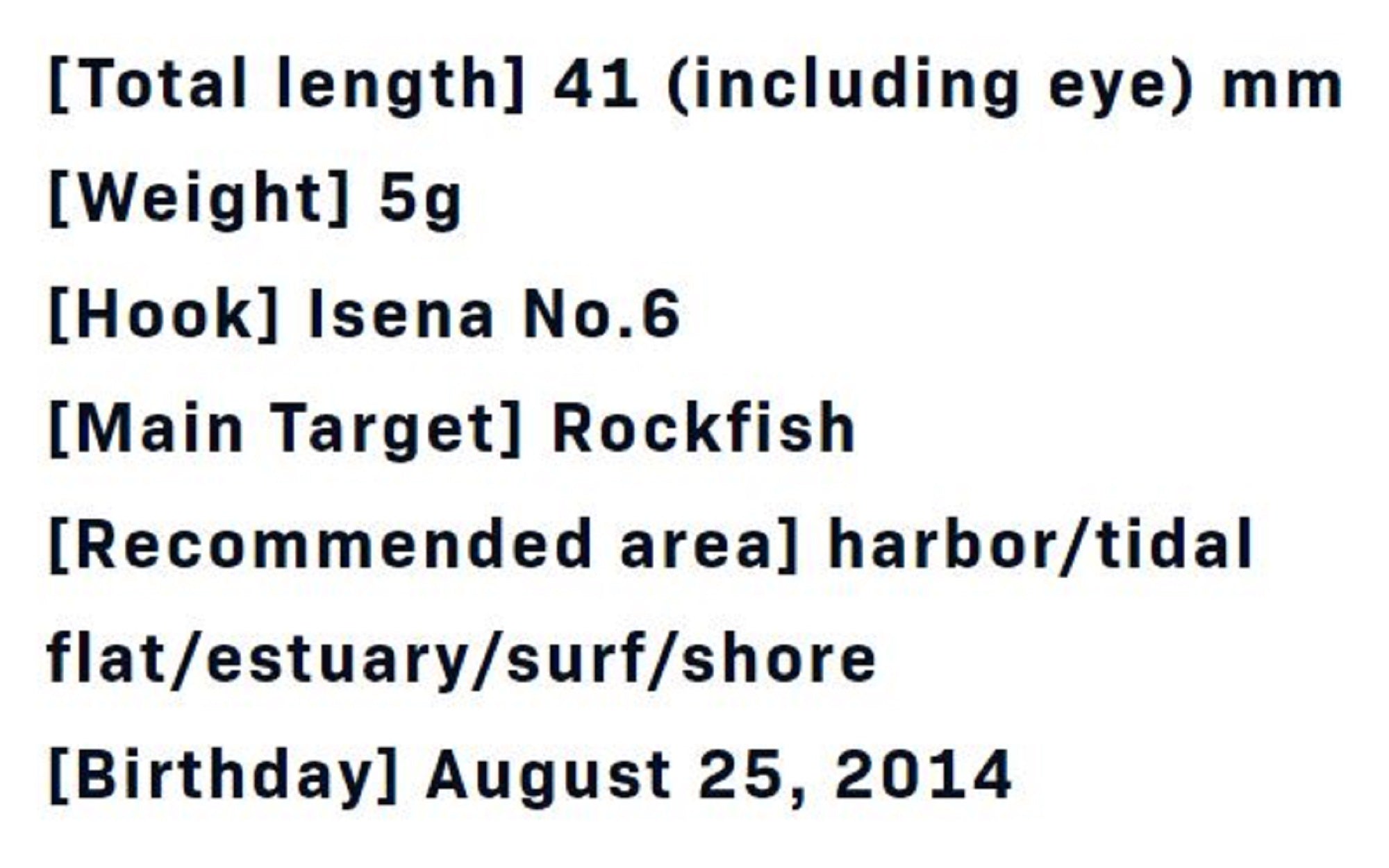 Ima Metal Jig Gun Kichi 5 grams 101 (3212)