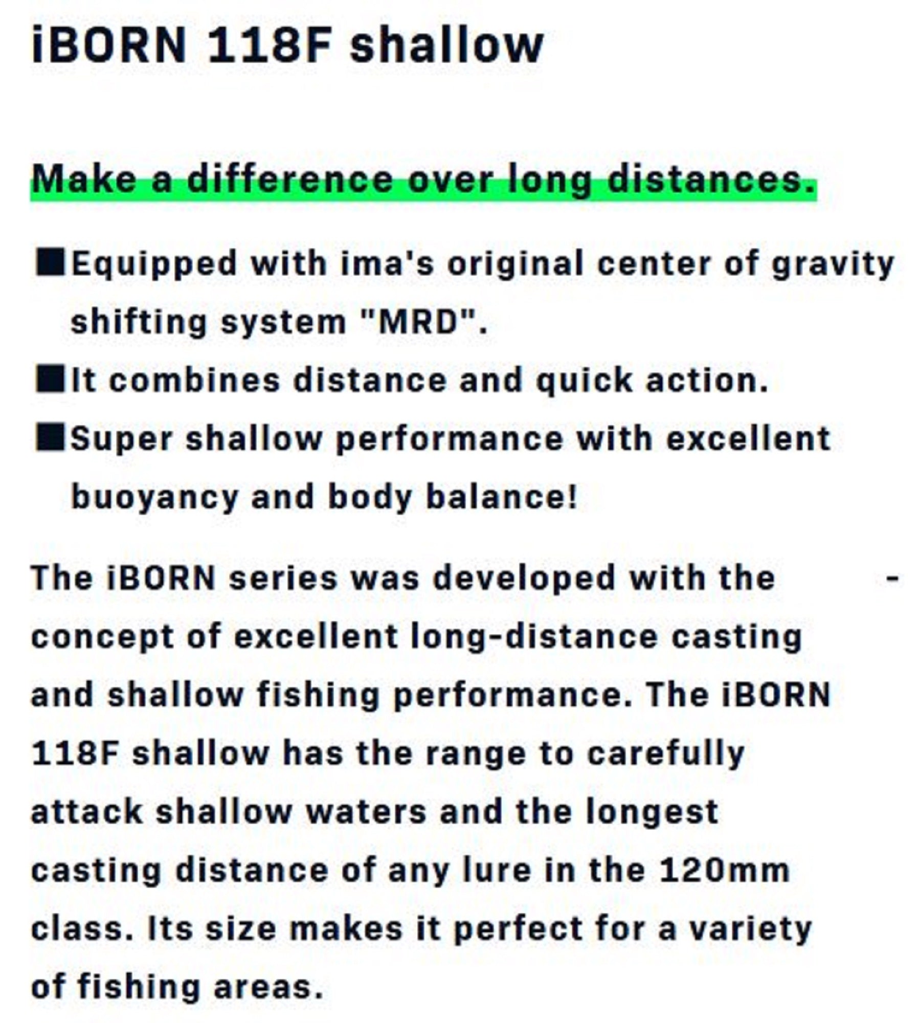 Ima Iborn 118F Shallow Floating Lure 012 (5391)