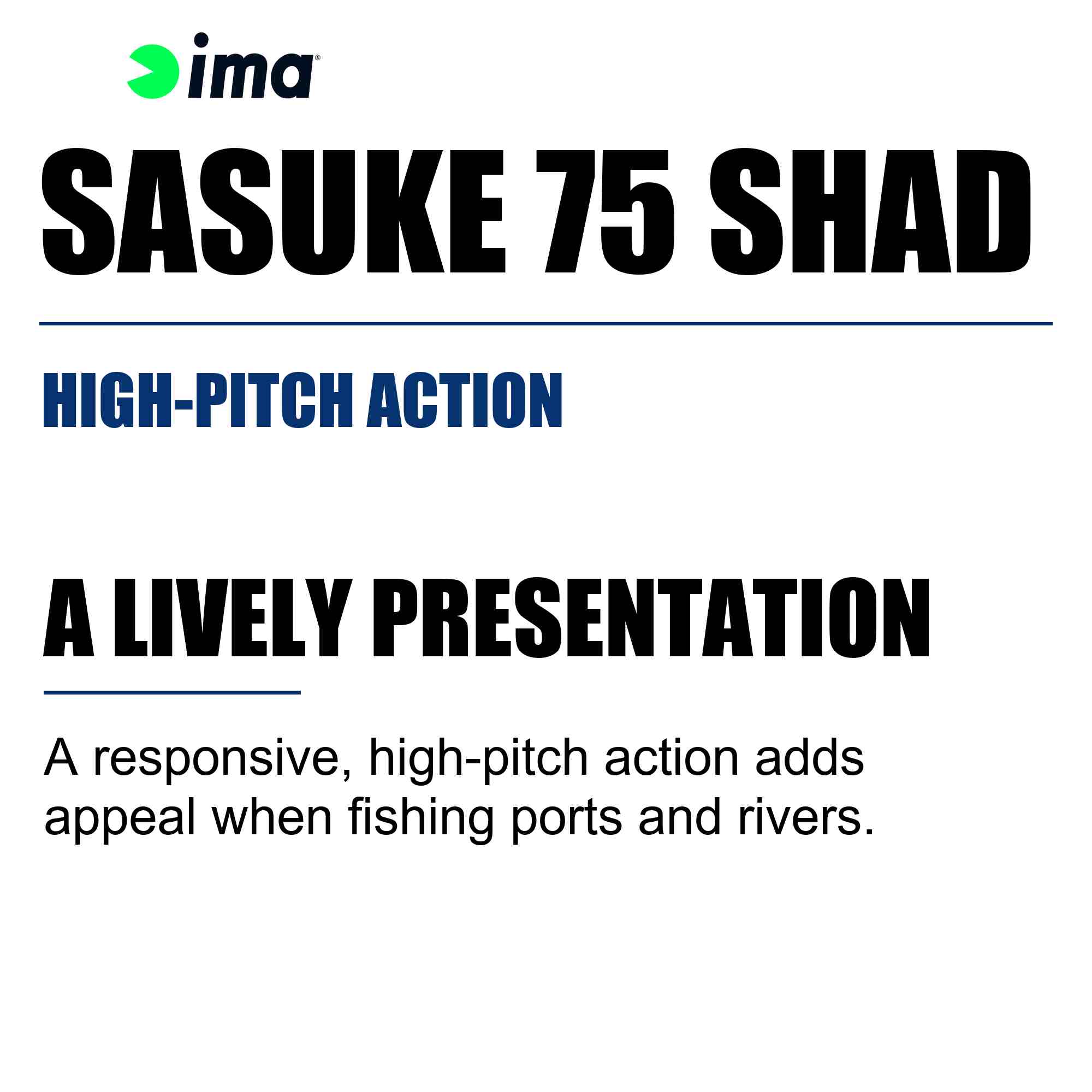 Ima Sasuke Shad 75 mm Sinking Lure 015 (5926)