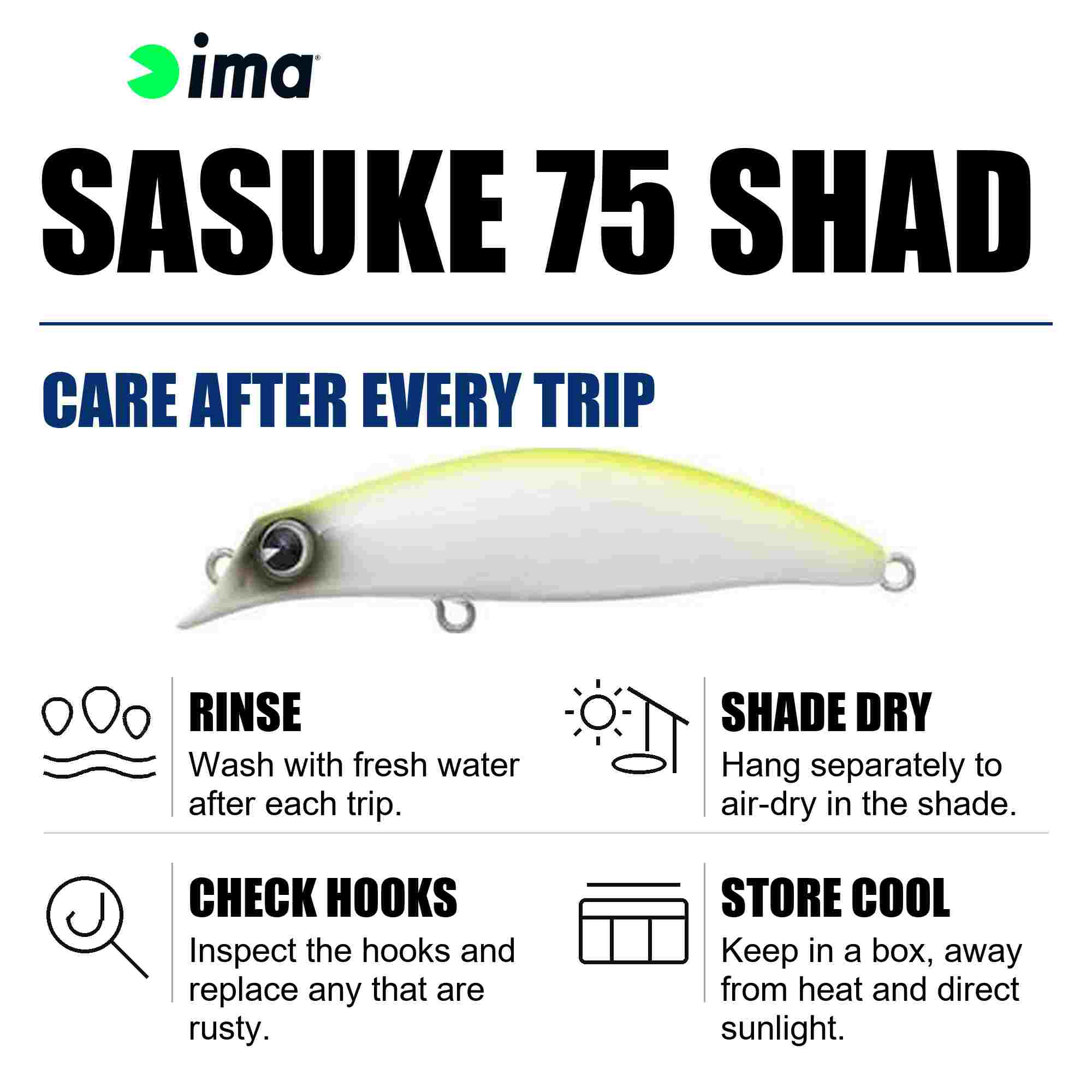 Ima Sasuke Shad 75 mm Sinking Lure 015 (5926)
