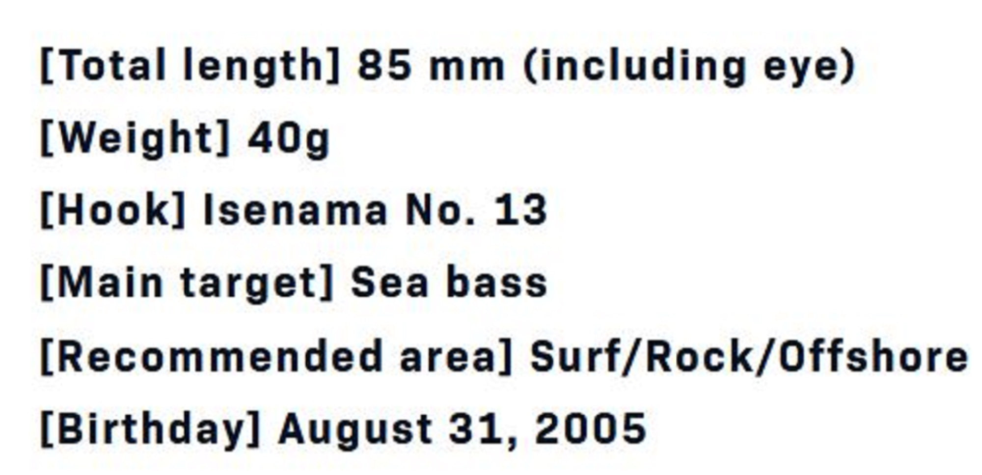 Ima Metal Jig Gun Kichi 40 grams Z1540 (3150)