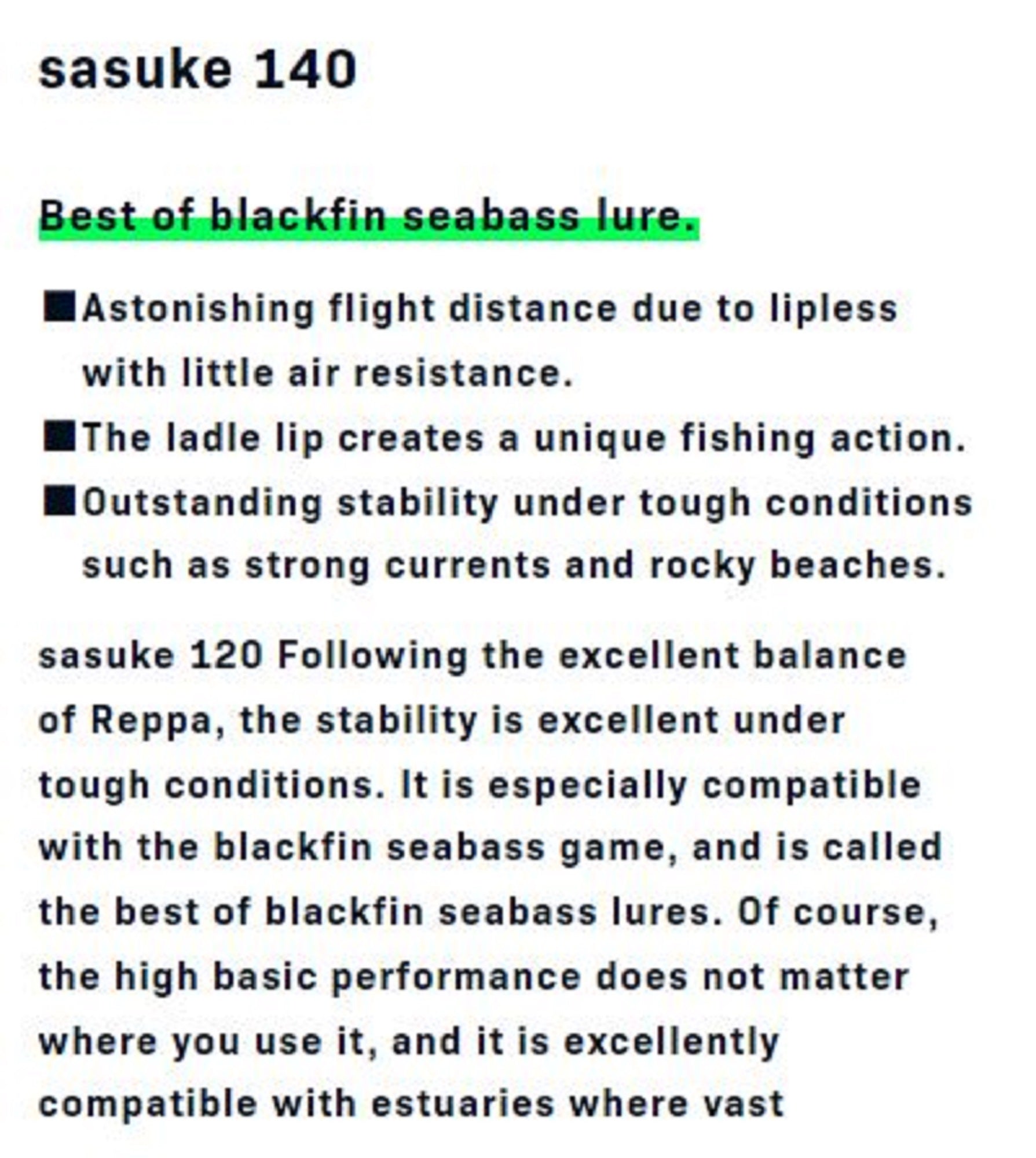 Ima Sasuke 140 mm Floating Lure 122 (7936)