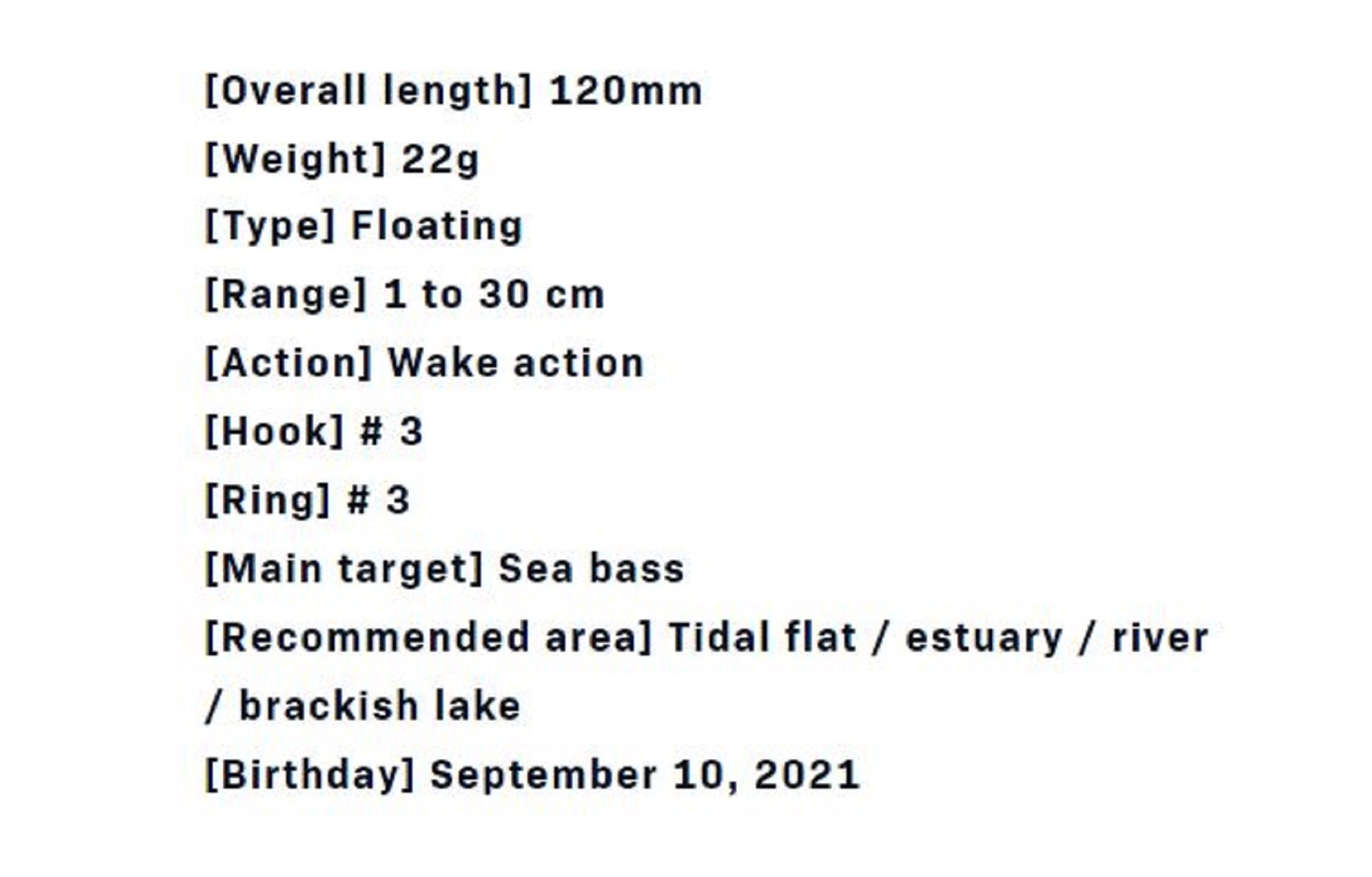 Sale Ima Lipper 120 Floating Lure 001 (6951)