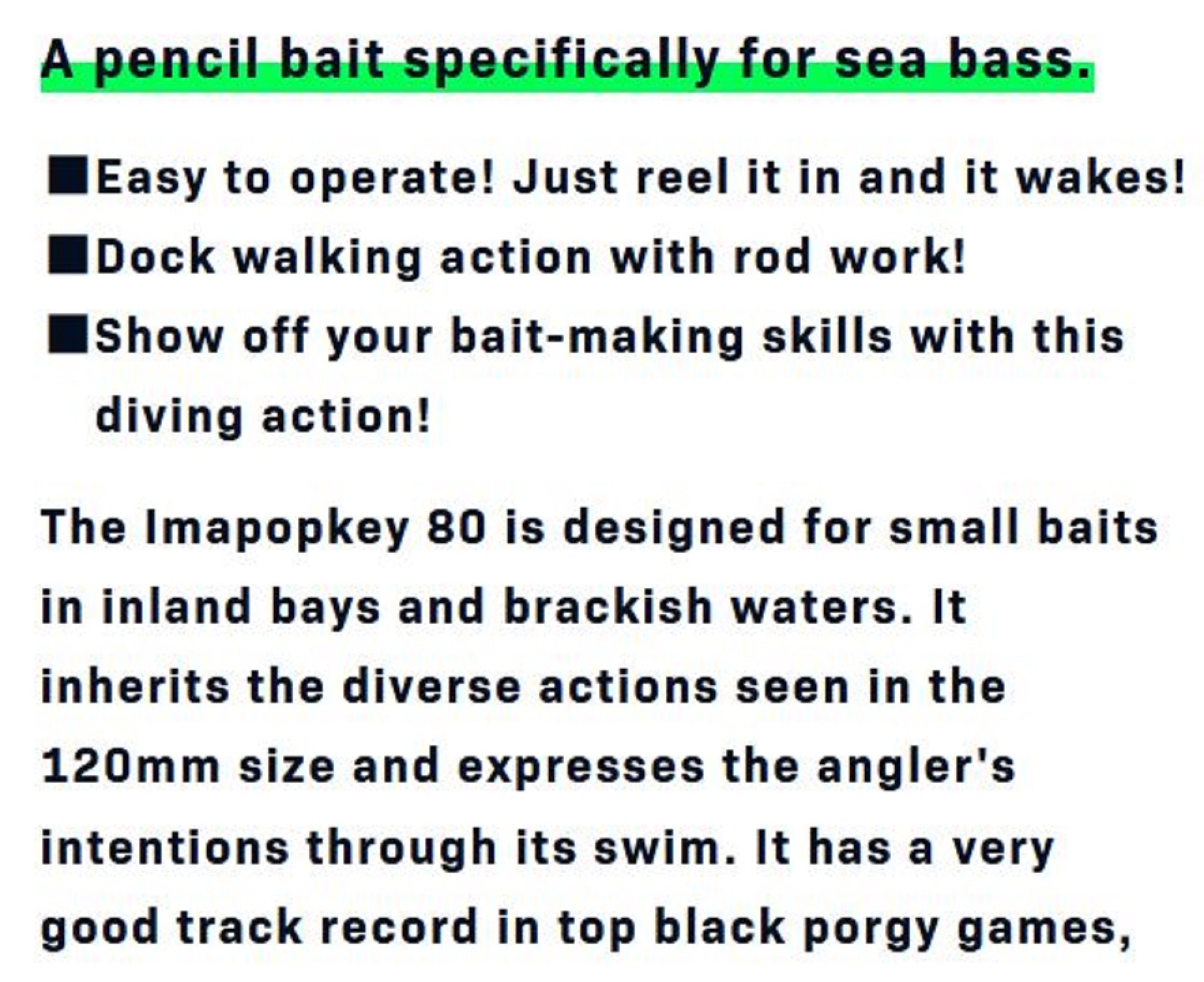 Ima Popkey 80 Pencil Floating Lure 203 (1913)