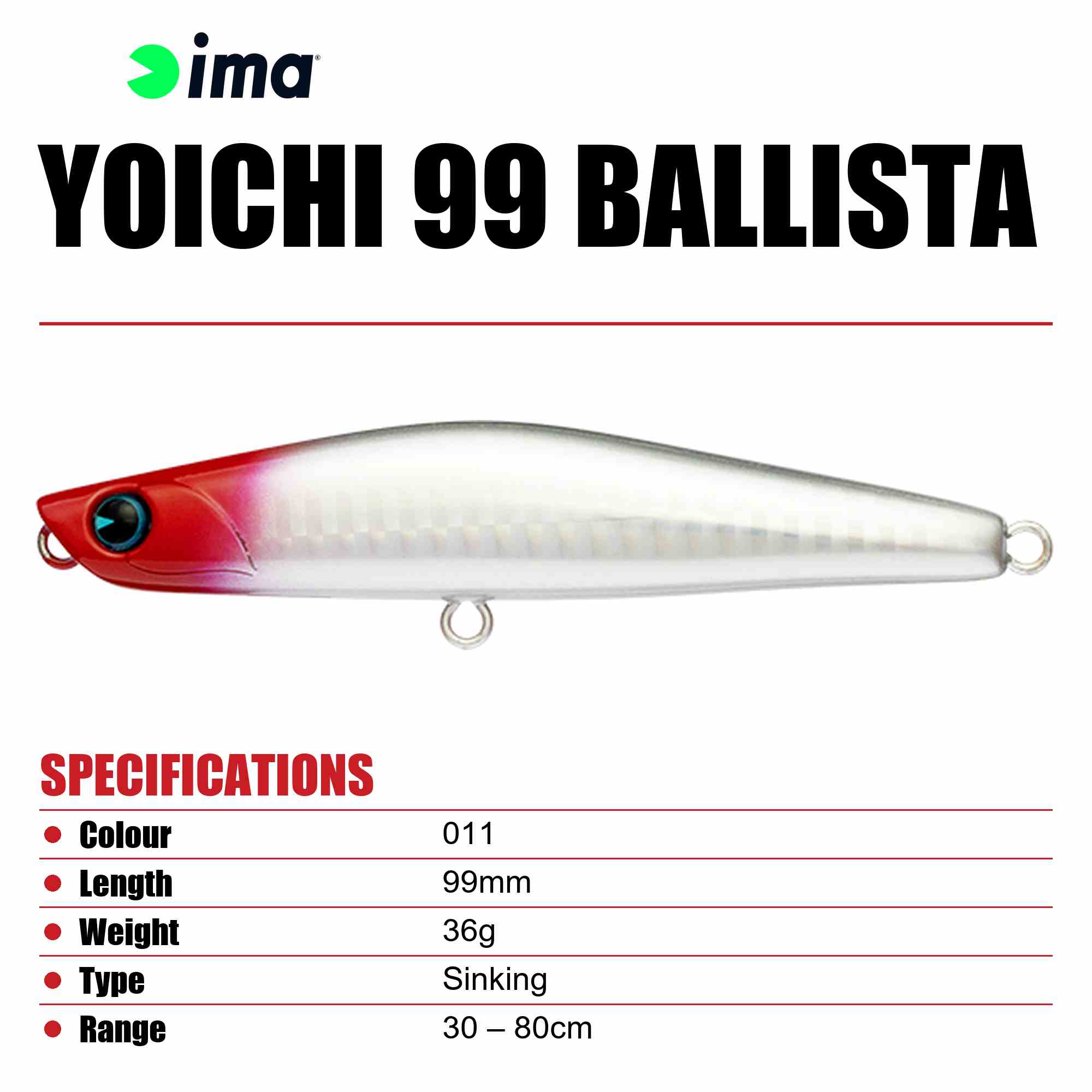 Ima Yoichi 99 Ballista Sinking Lure 011 (3153)