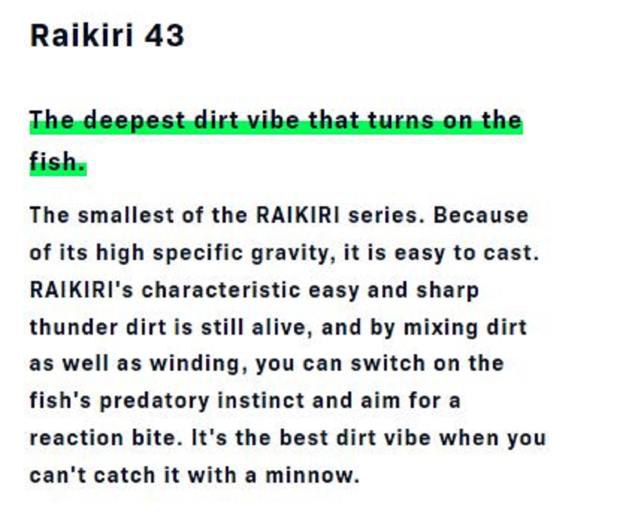 Ima Raikiri 43 Vibration Sinking Lure 012 (3993)