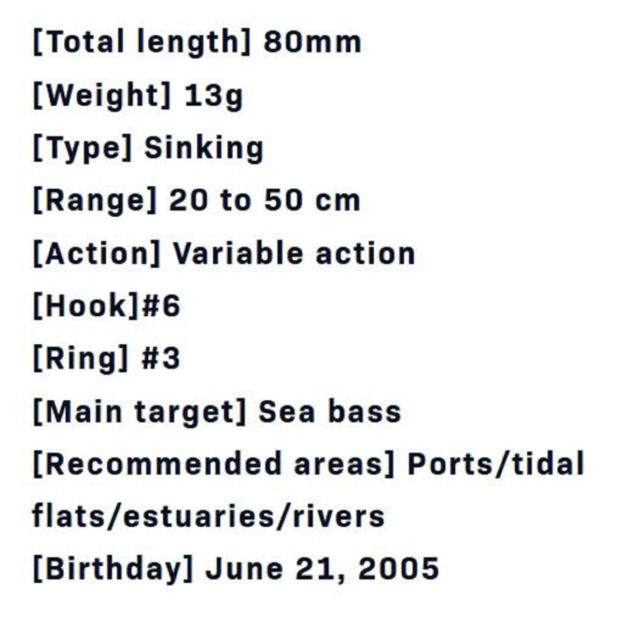 Ima Sobat 80 Sinking Lure 123 (9995)