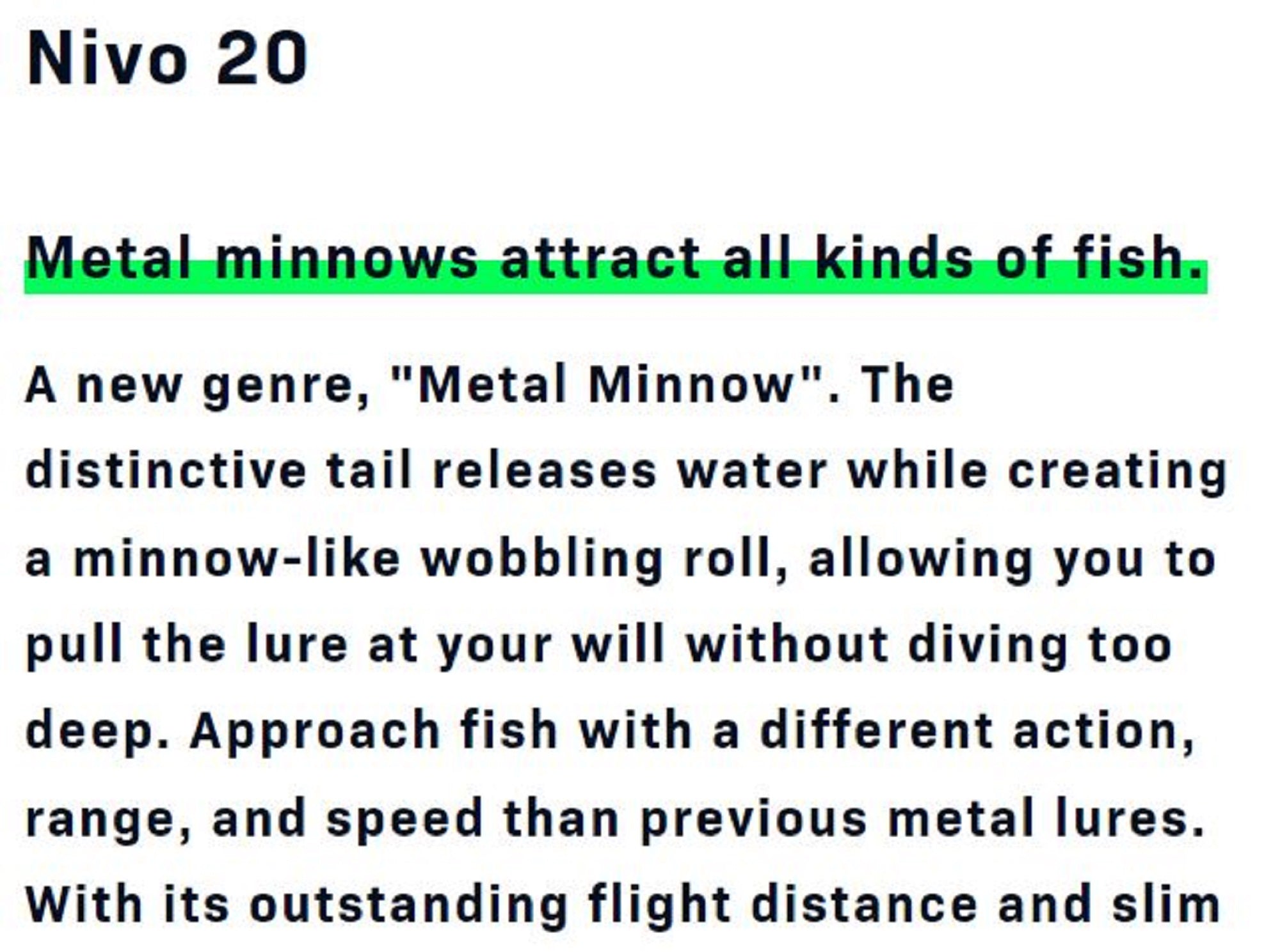 Sale Ima Nivo 20 grams Sinking Lure 012 (0236)
