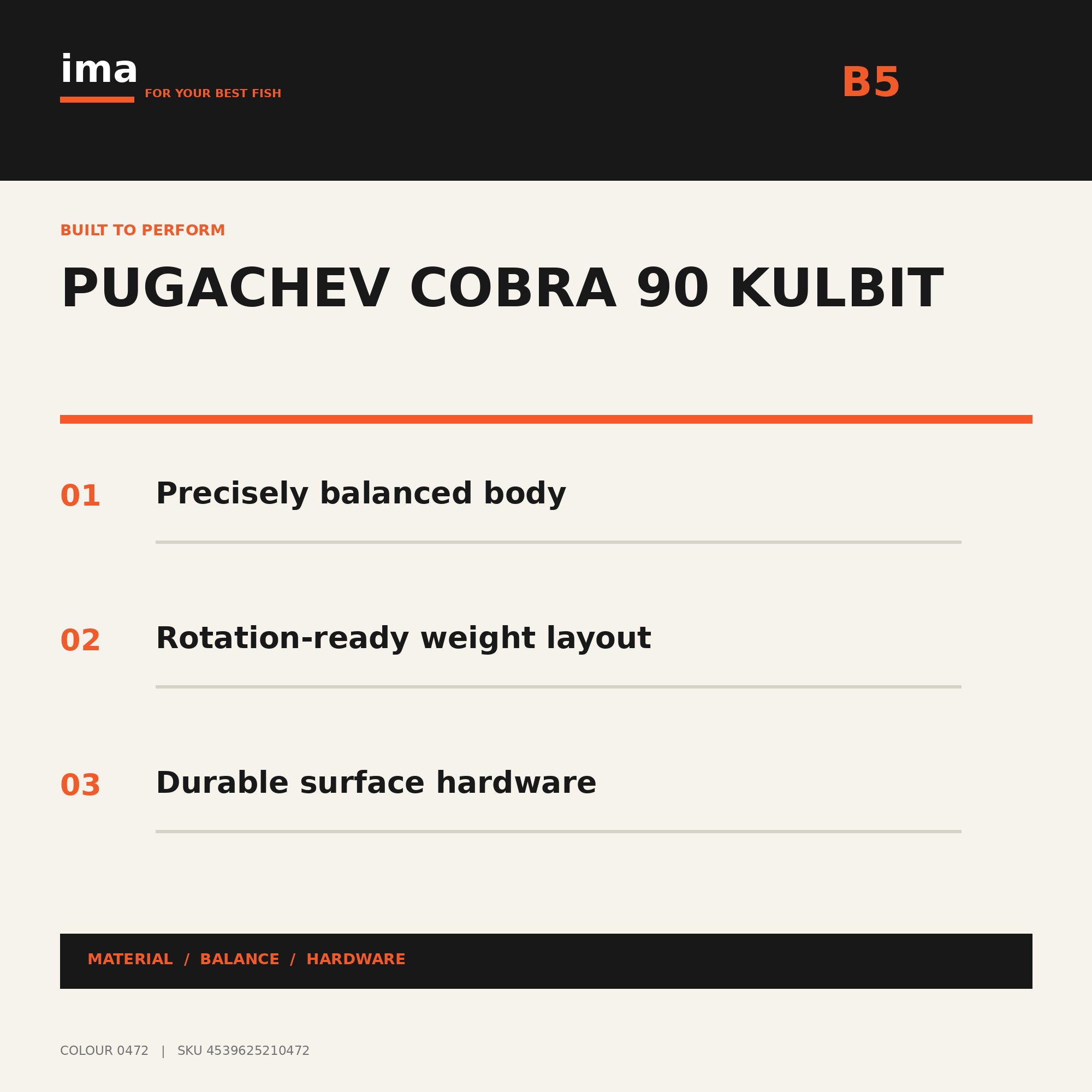 Ima Pugachev's Cobra 90 Kulbit Floating Lure X5461 (0472)