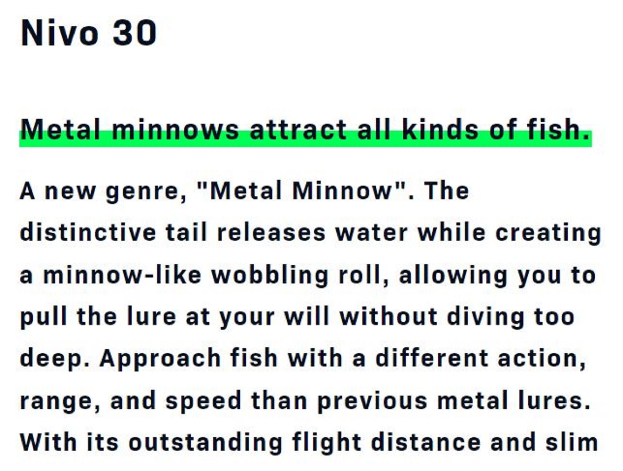 Sale Ima Nivo 30 grams Sinking Lure 009 (0731)