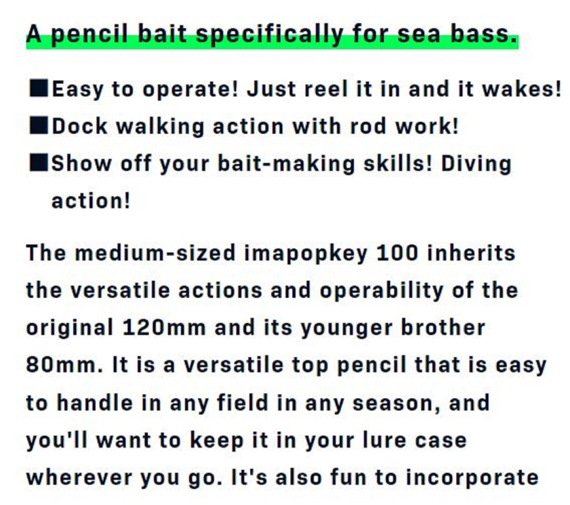 Ima Popkey 100 Pencil Floating Lure X5477 (3084)
