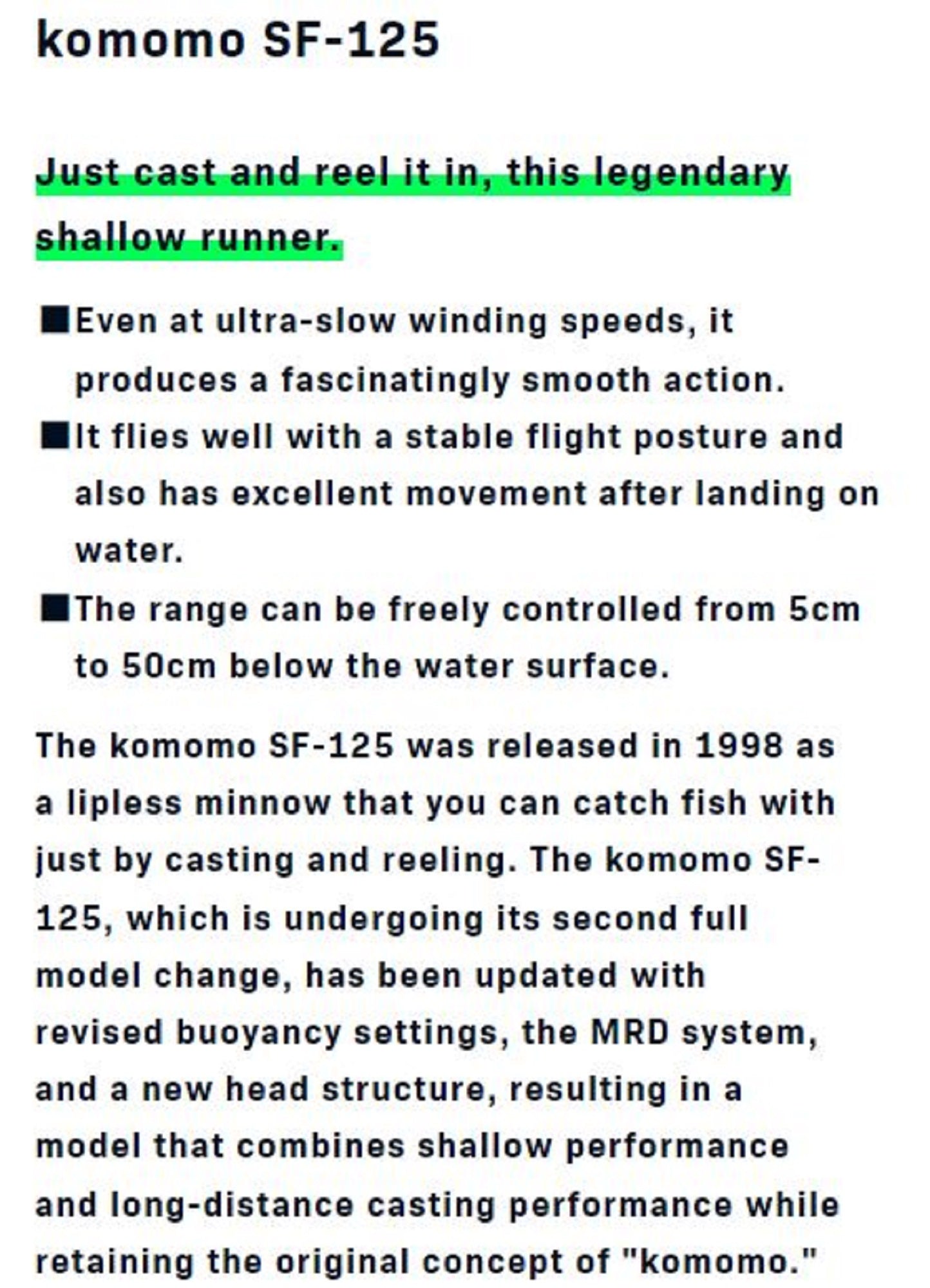 Ima Komomo SF 125 Floating Lure 415 (3305)
