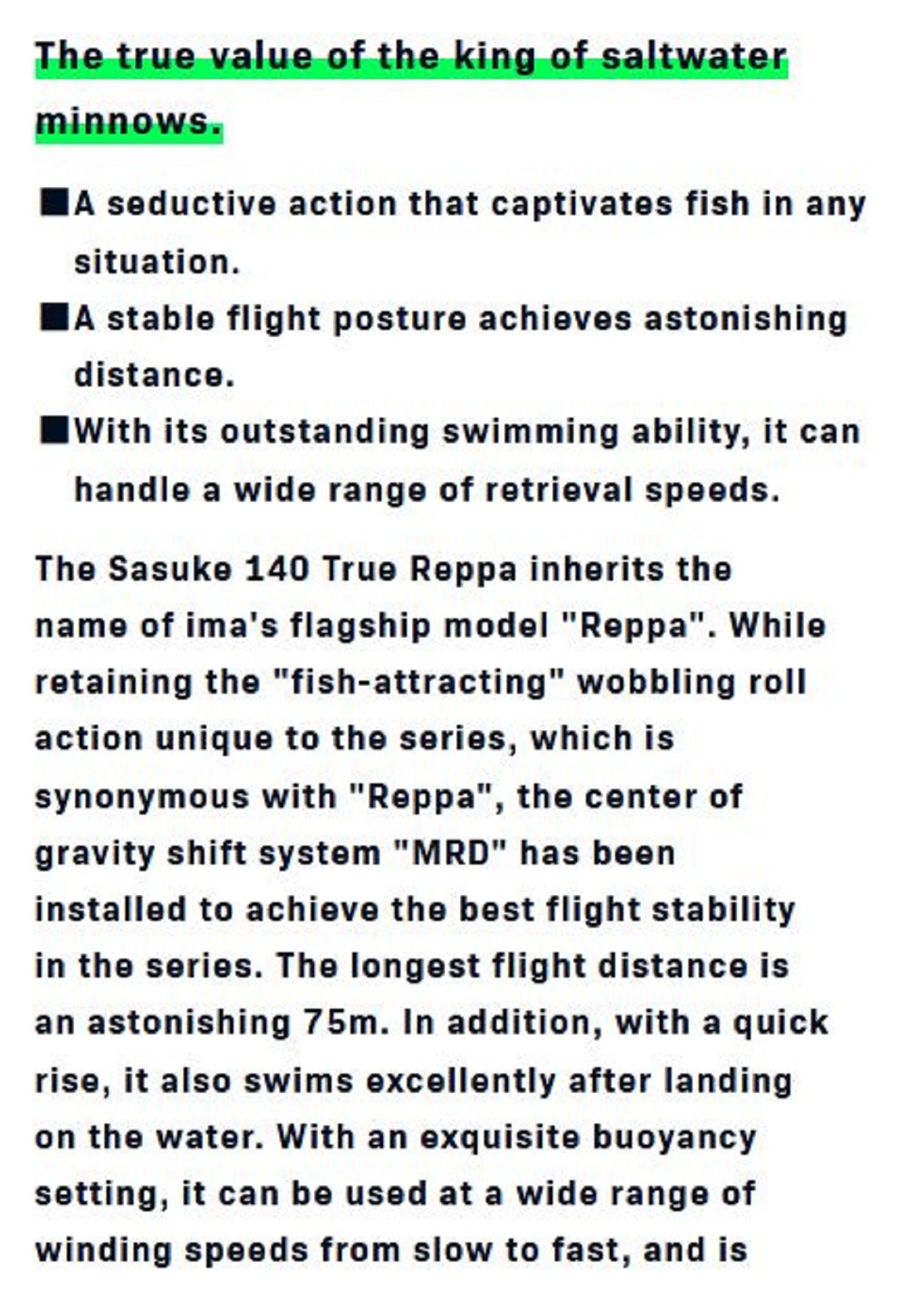 Ima Sasuke 140 Shin Reppa Floating Lure 002 (3398)