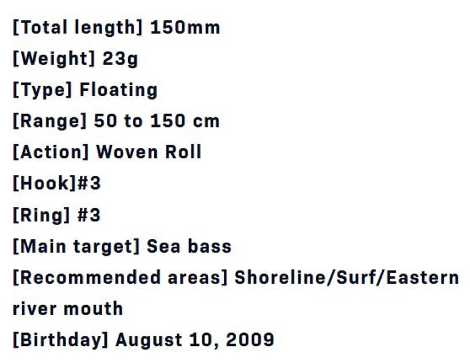 Ima Nabarone 150F Floating Lure X5503 (4432)