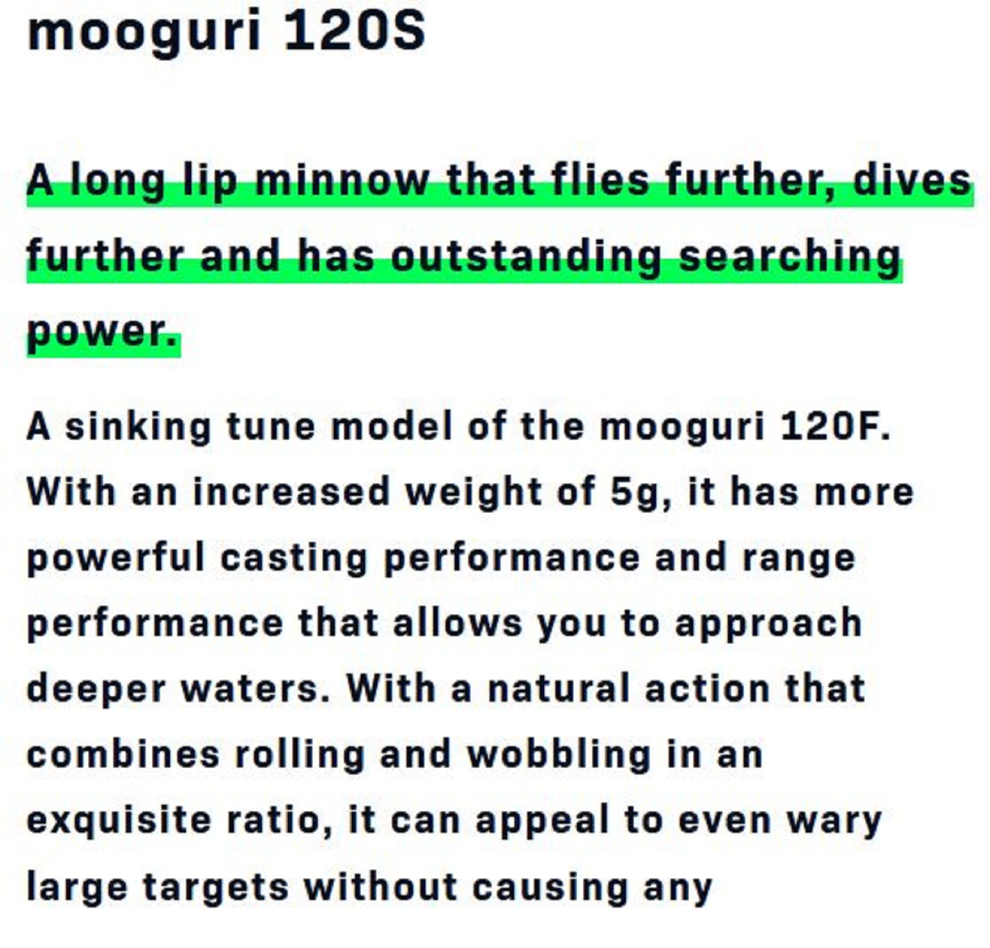 Sale Ima Mooguri 120S Sinking Lure MGS-003 (4463)
