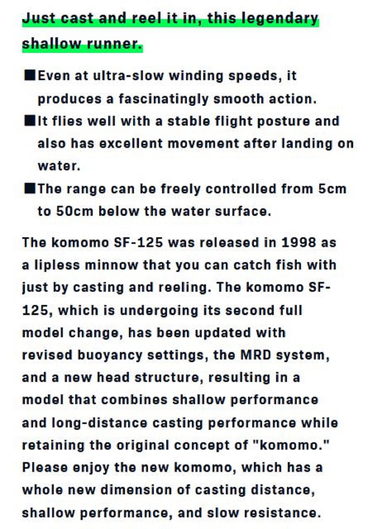 Ima Komomo SF 125 Floating Lure X5506 (4791)