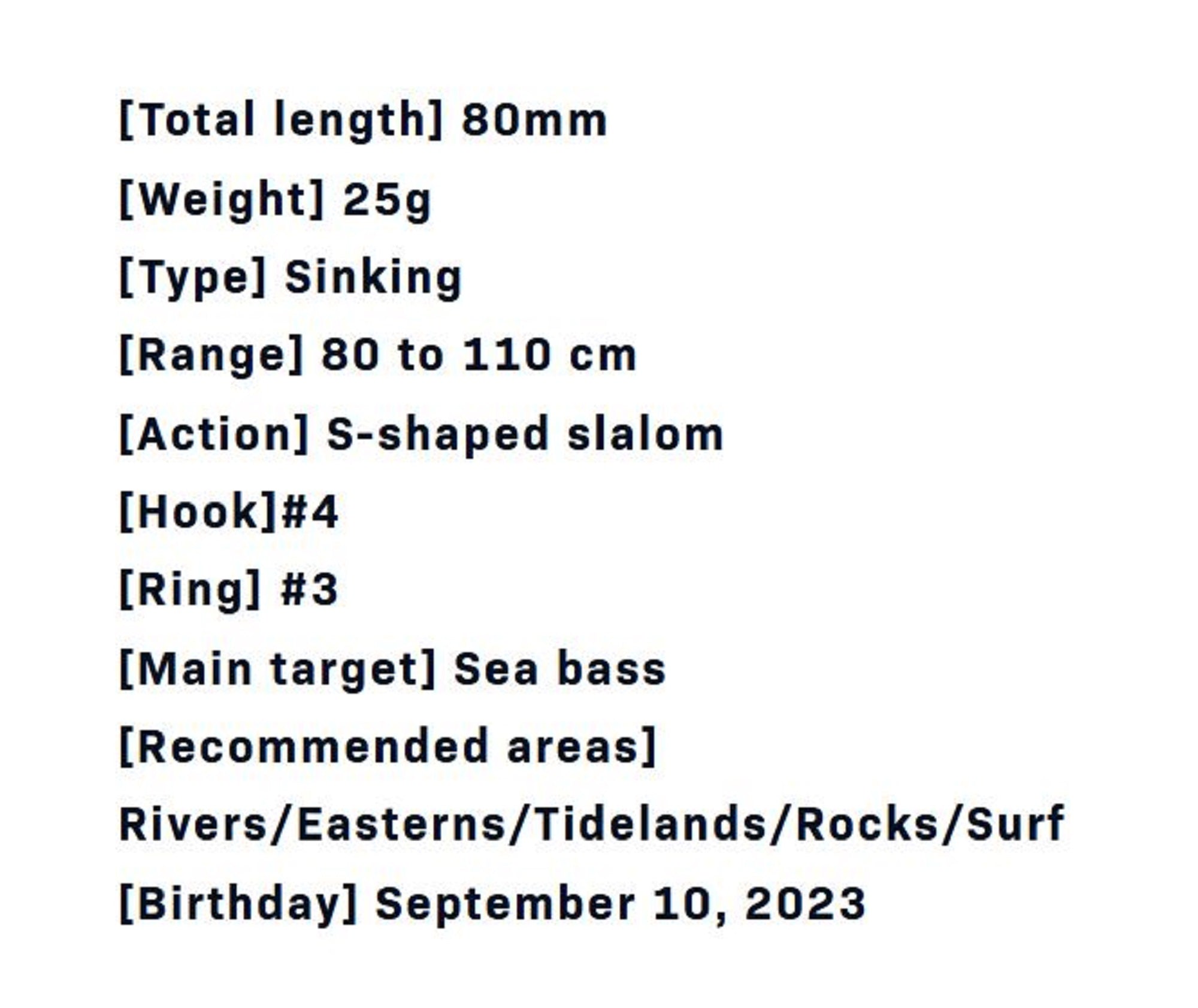 Ima Domingo 80 Sinking Lure X5521 (4944)