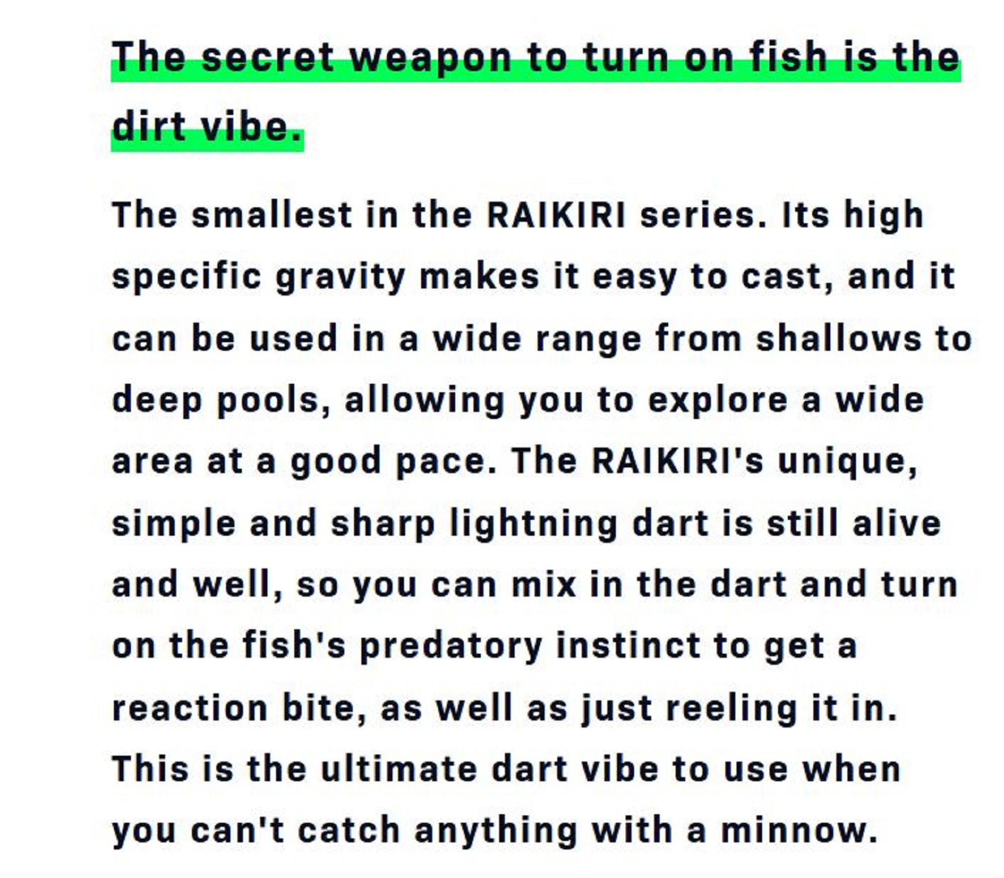 Ima Raikiri 43 Full Bite Vibration Sinking Lure 010 (5446)
