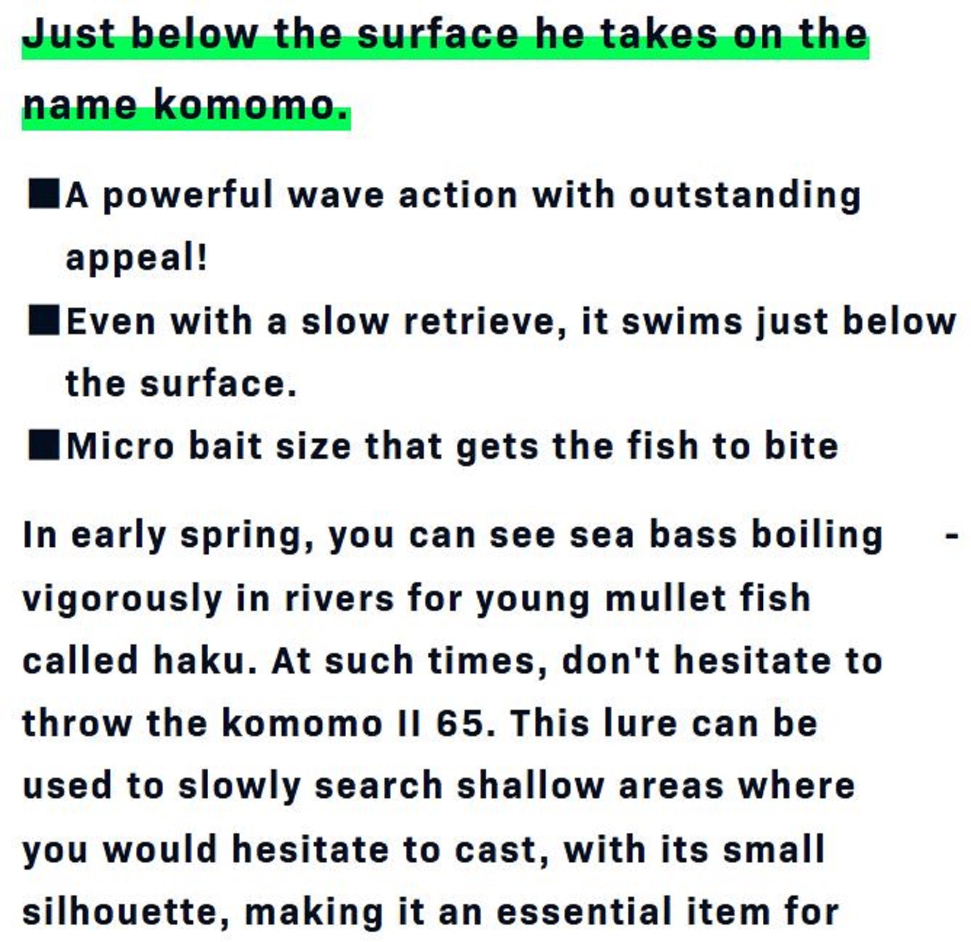 Ima komomo II 65 Floating Lure X5559 (7358)