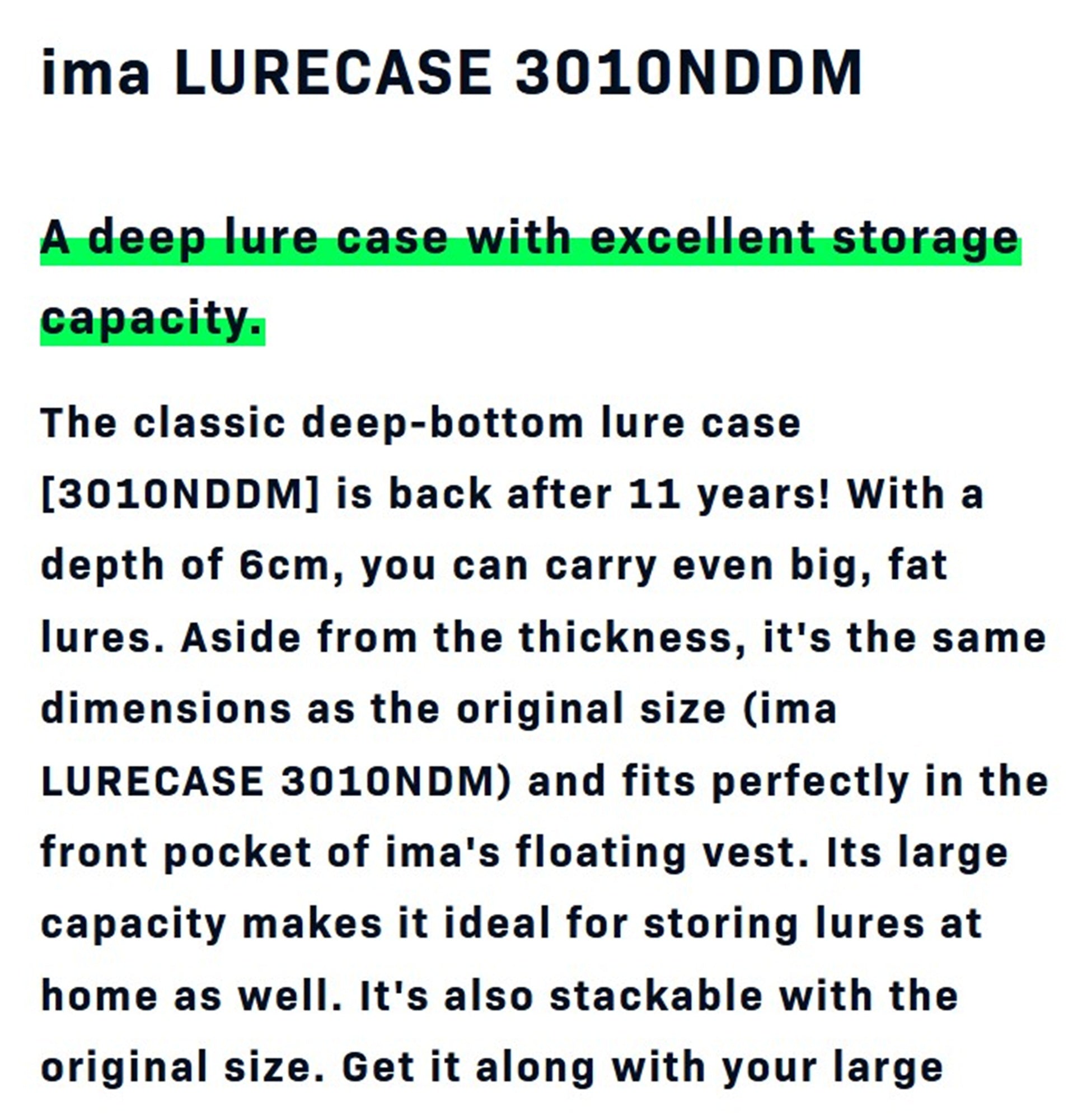 Ima 3010 NDDM Tackle Lure Box Case Original 205 x 145 x 60mm Navy (1164)