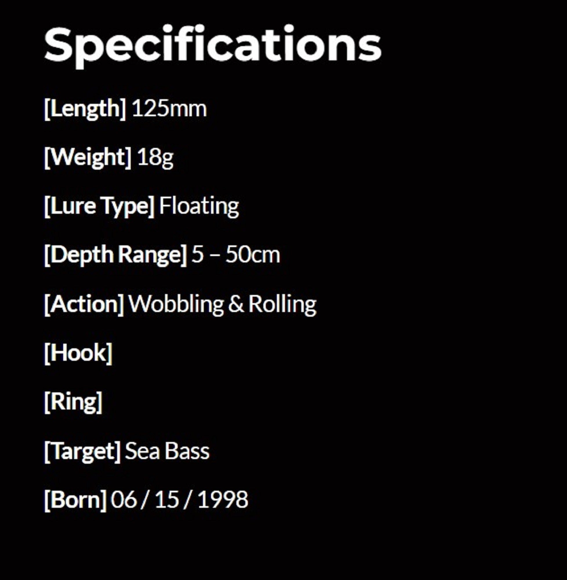 Ima Komomo SF 125 Floating Lure X5625 (2574)
