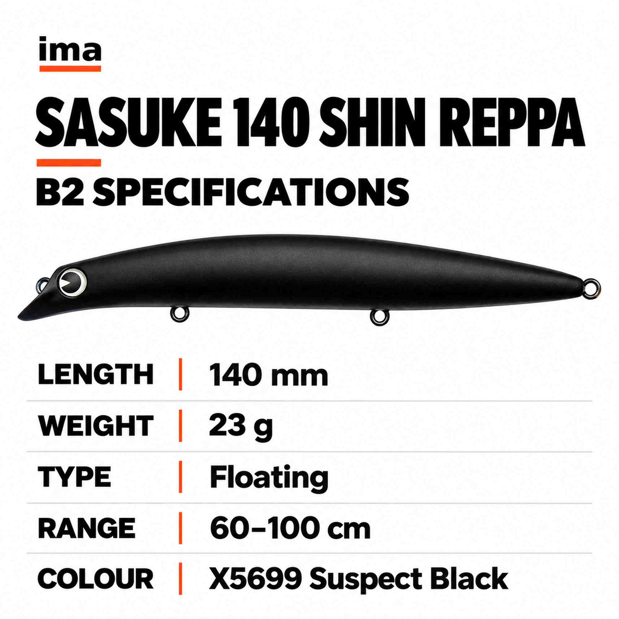 Ima Sasuke 140 Shin Reppa Floating Lure X5699 (5476)