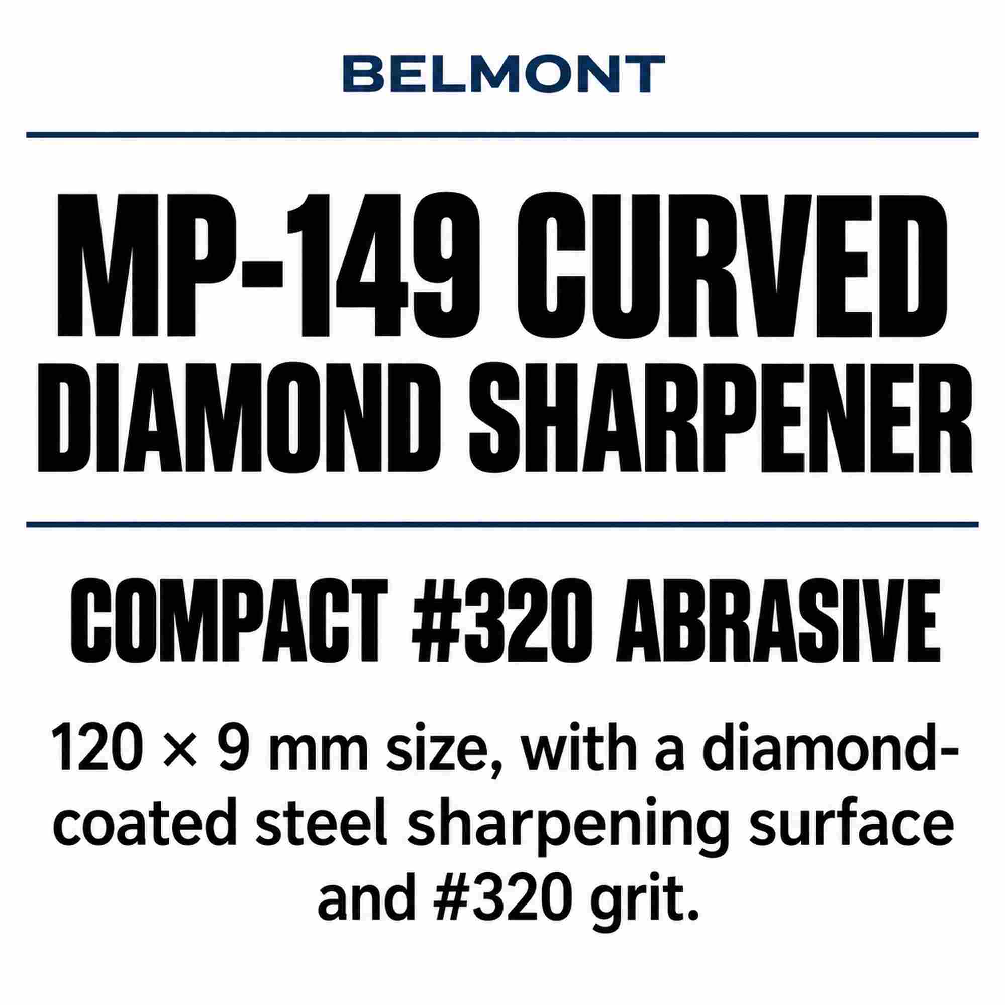Belmont MP-149 Curved Diamond Sharpener 120x9mm (1495)