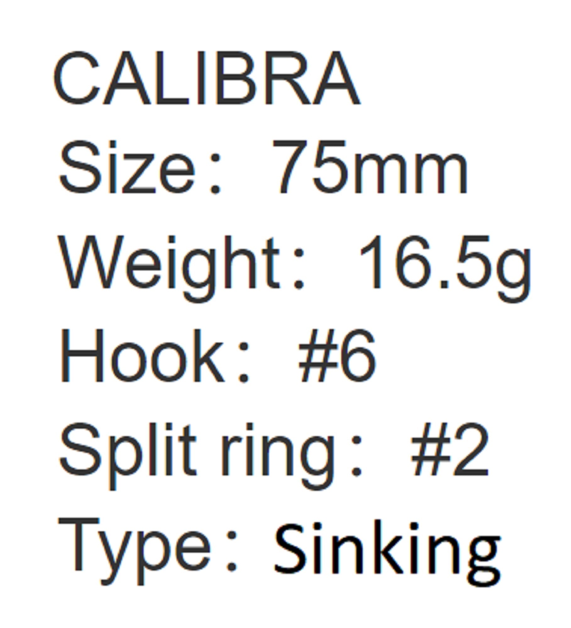 Zipbaits Calibra 75 Vibration Sinking Lure 337 (6290)