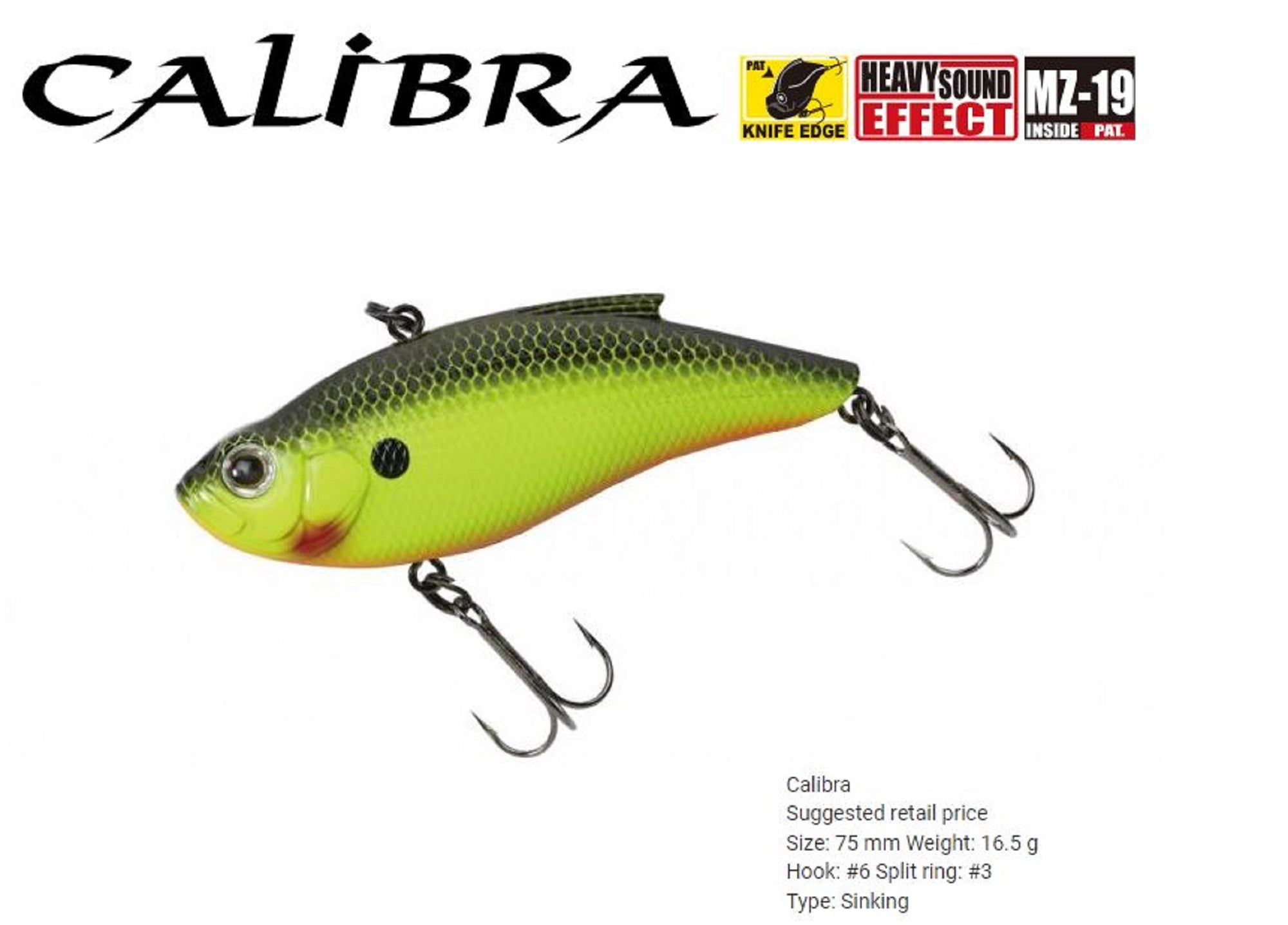 Zipbaits Calibra 75 Vibration Sinking Lure 030 (6535)
